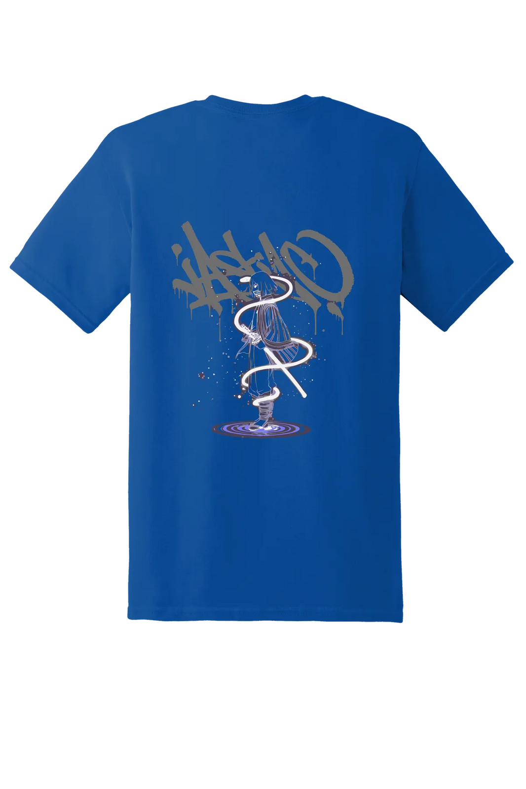 Hunter x Hunter Supreme Obanai Tee, Royal, back print