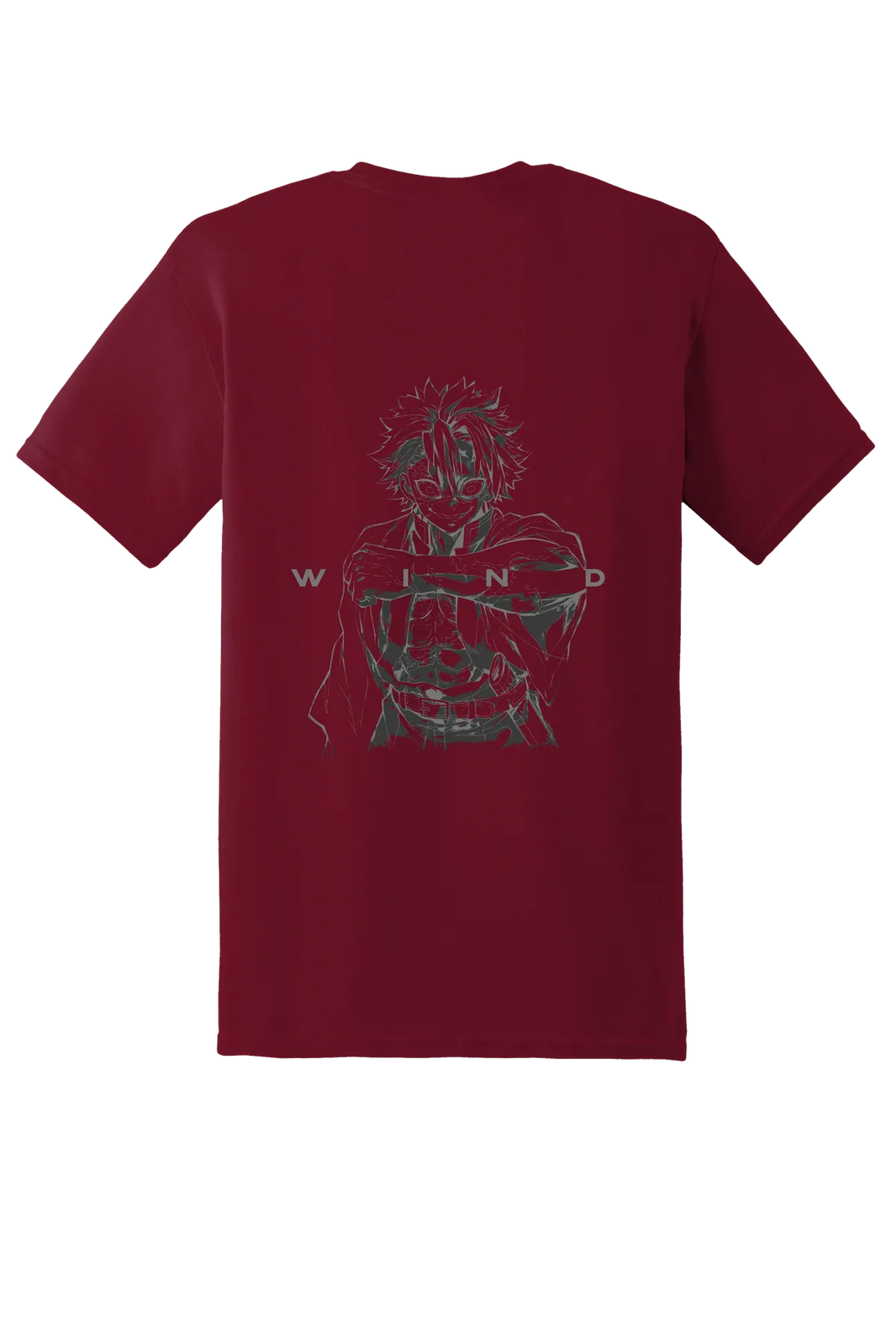 Hunter x Hunter Supreme Sanemi Tee, Cardinal Red, back print
