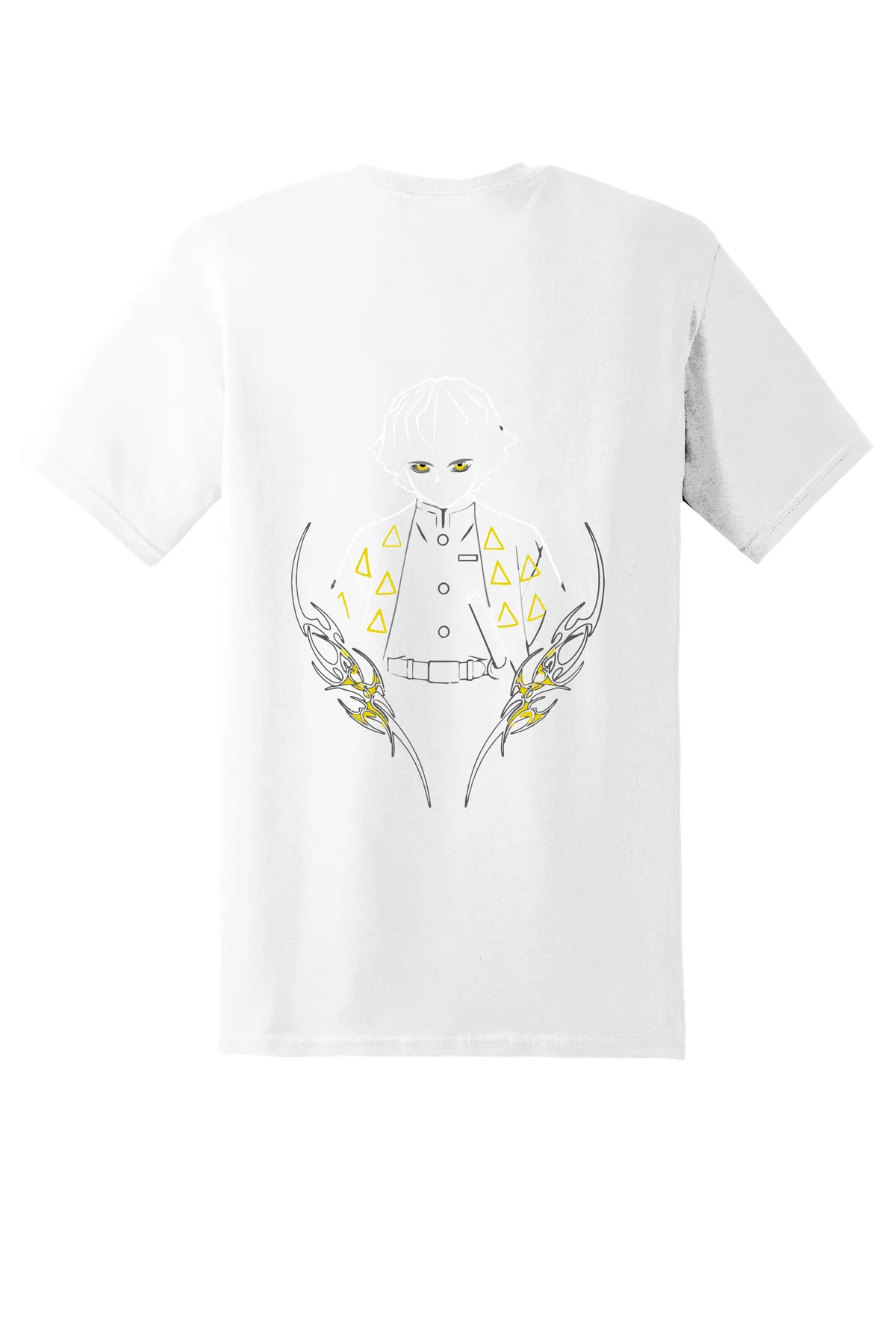Hunter x Hunter Supreme Zenitsu Tee, White, back print