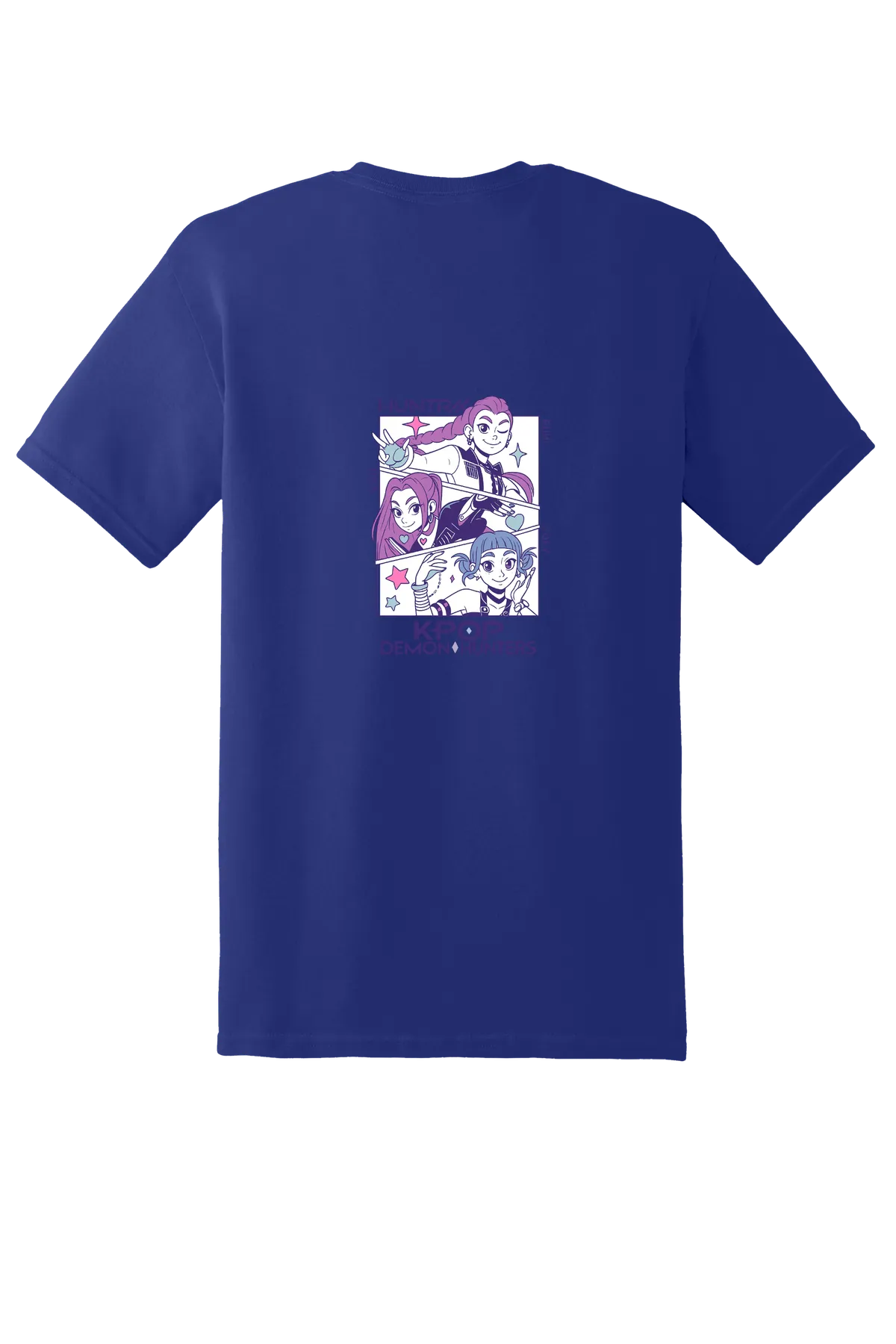 KPop Demon Hunters Tee No. 11, Cobalt Purple, back print