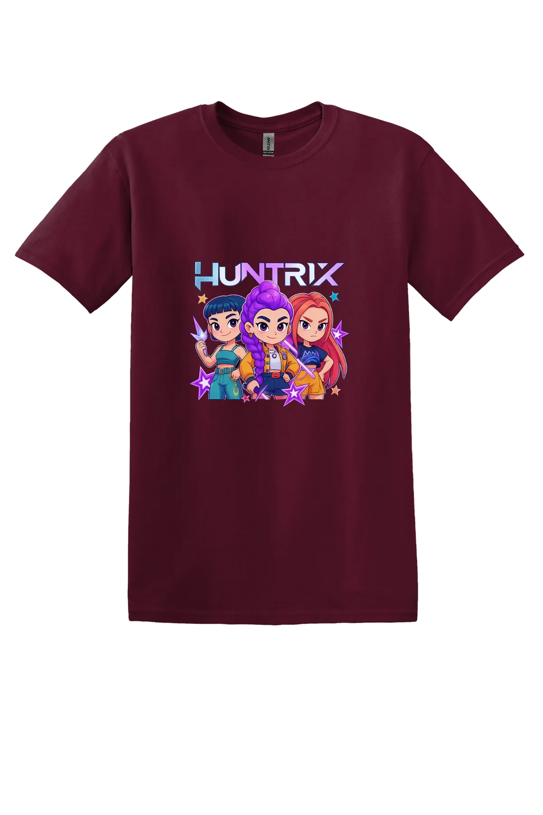 KPop Demon Hunters Tee No. 16, Maroon, front print