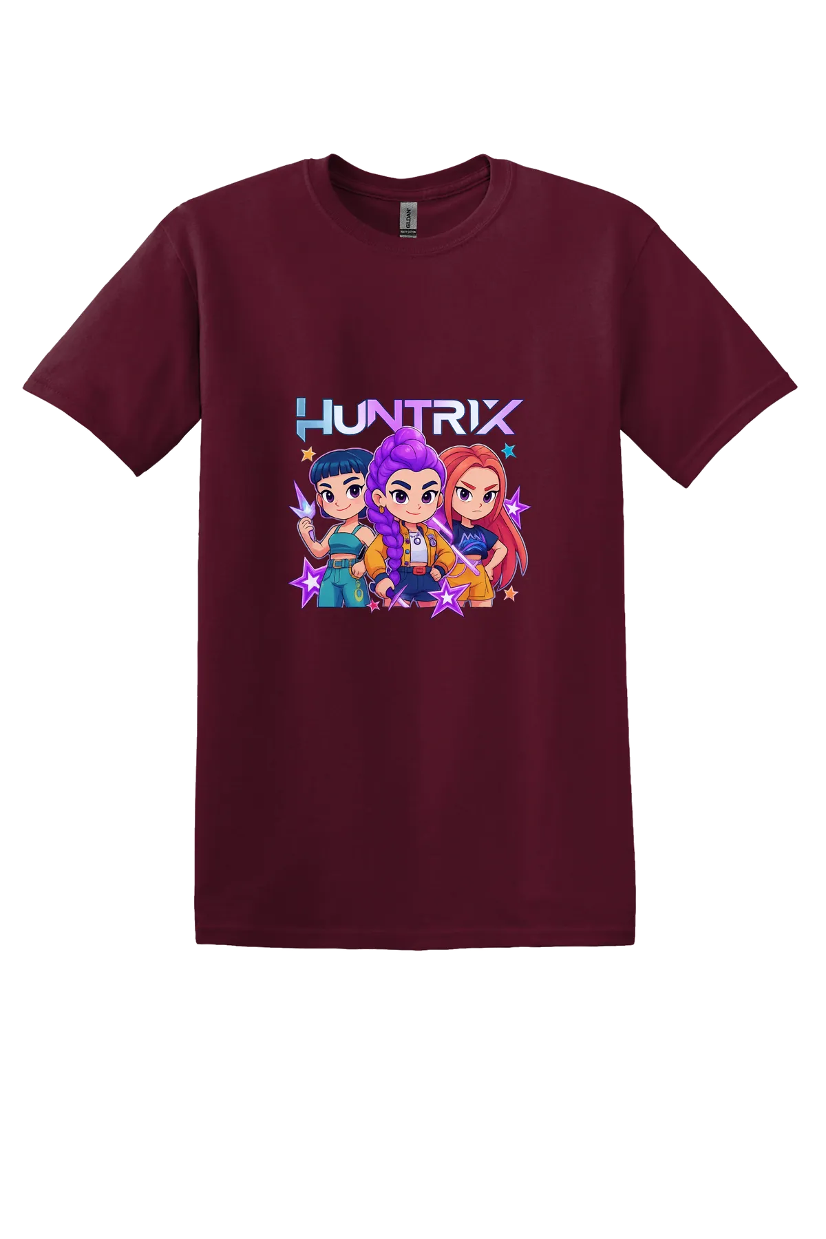 KPop Demon Hunters Tee No. 16, Maroon, front print