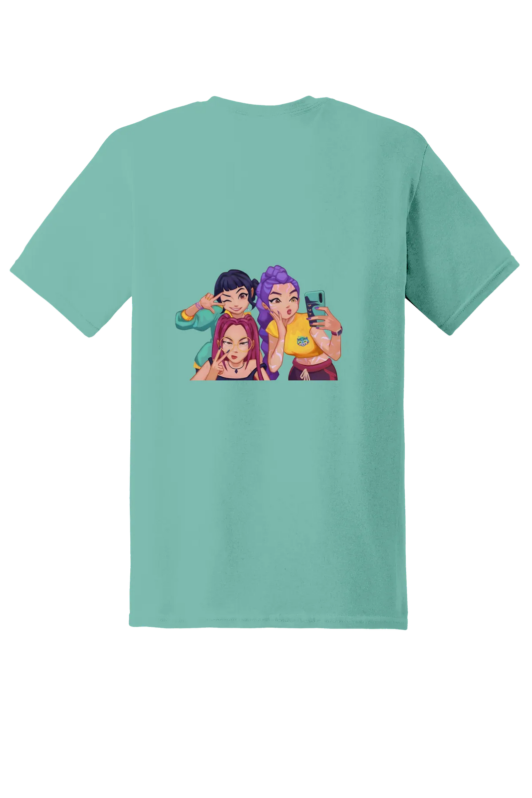 KPop Demon Hunters Tee No. 17, Aquatic, back print