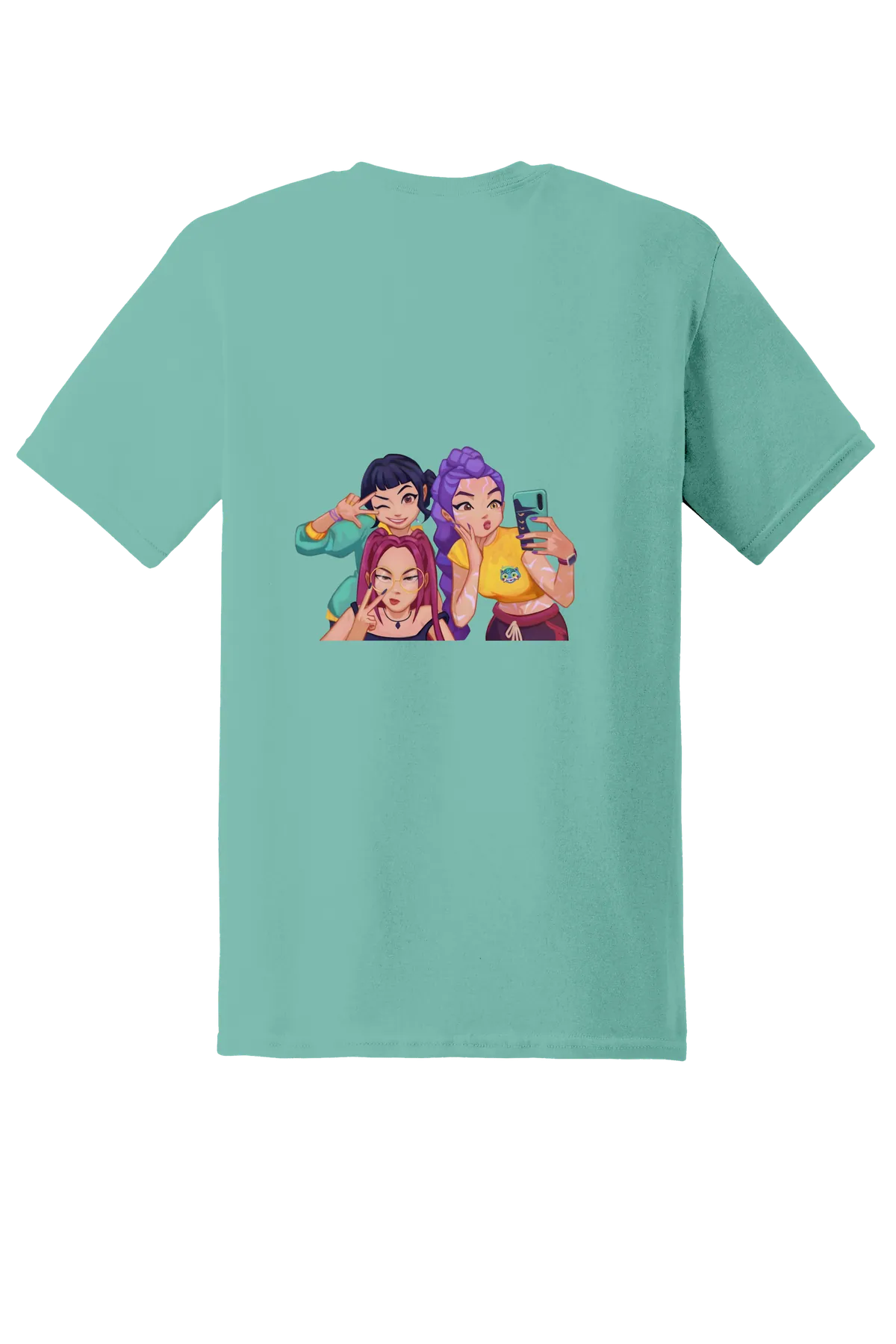 KPop Demon Hunters Tee No. 17, Aquatic, back print