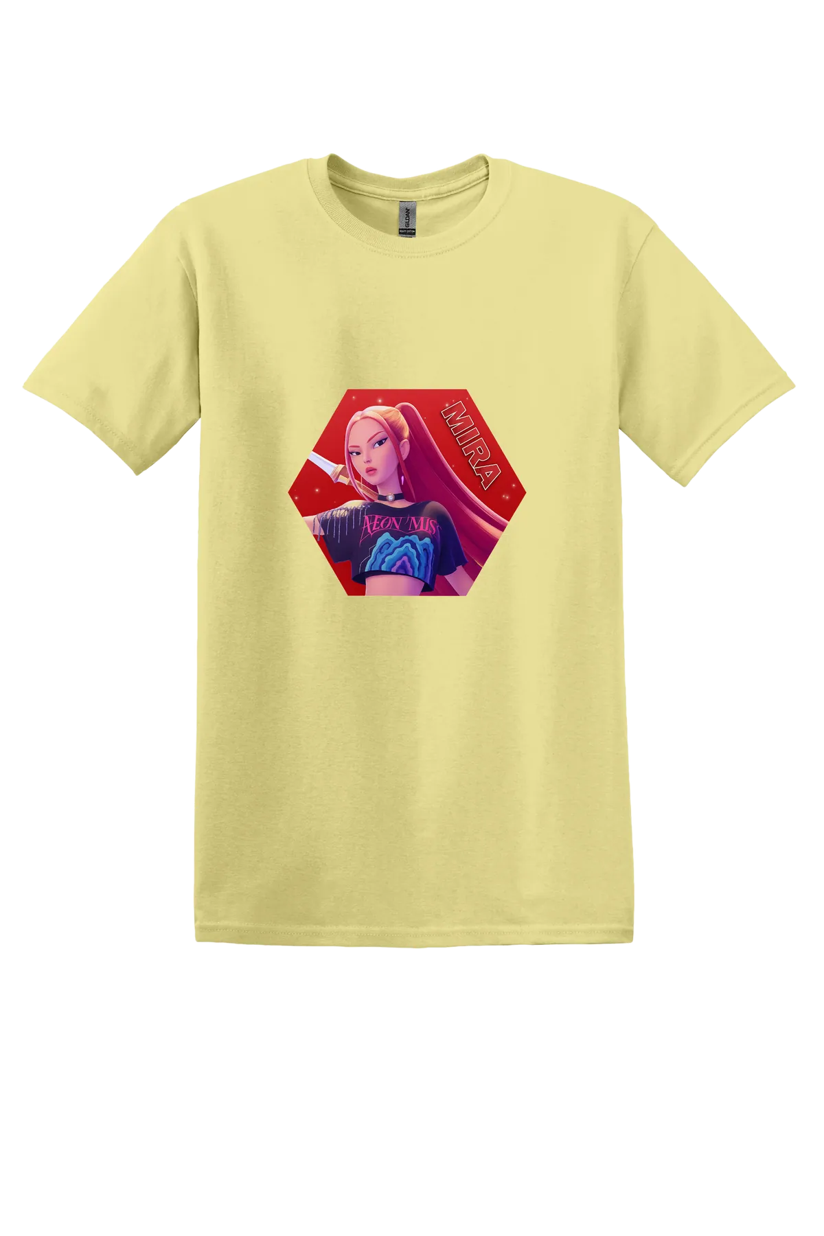 KPop Demon Hunters Tee No. 17, Corn Silk, front print