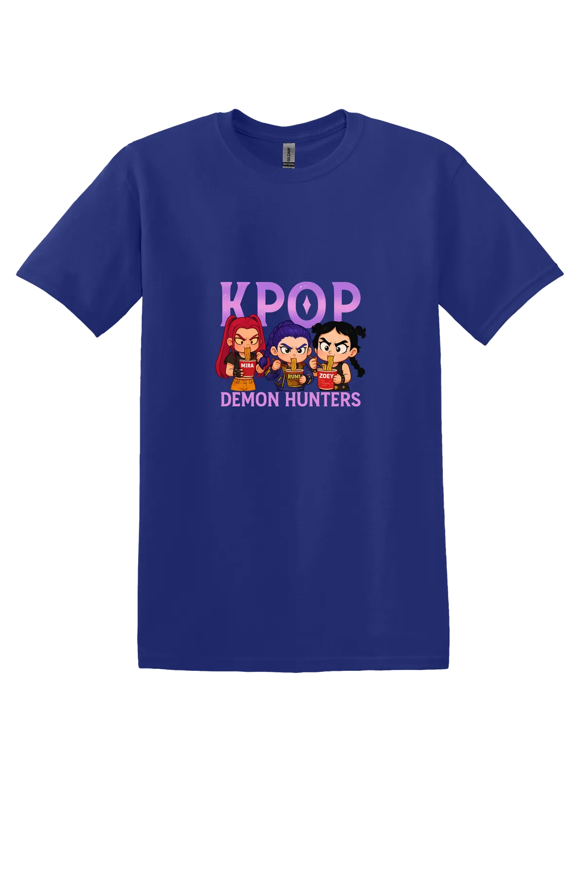 KPop Demon Hunters Tee No. 18, Cobalt Purple, front print
