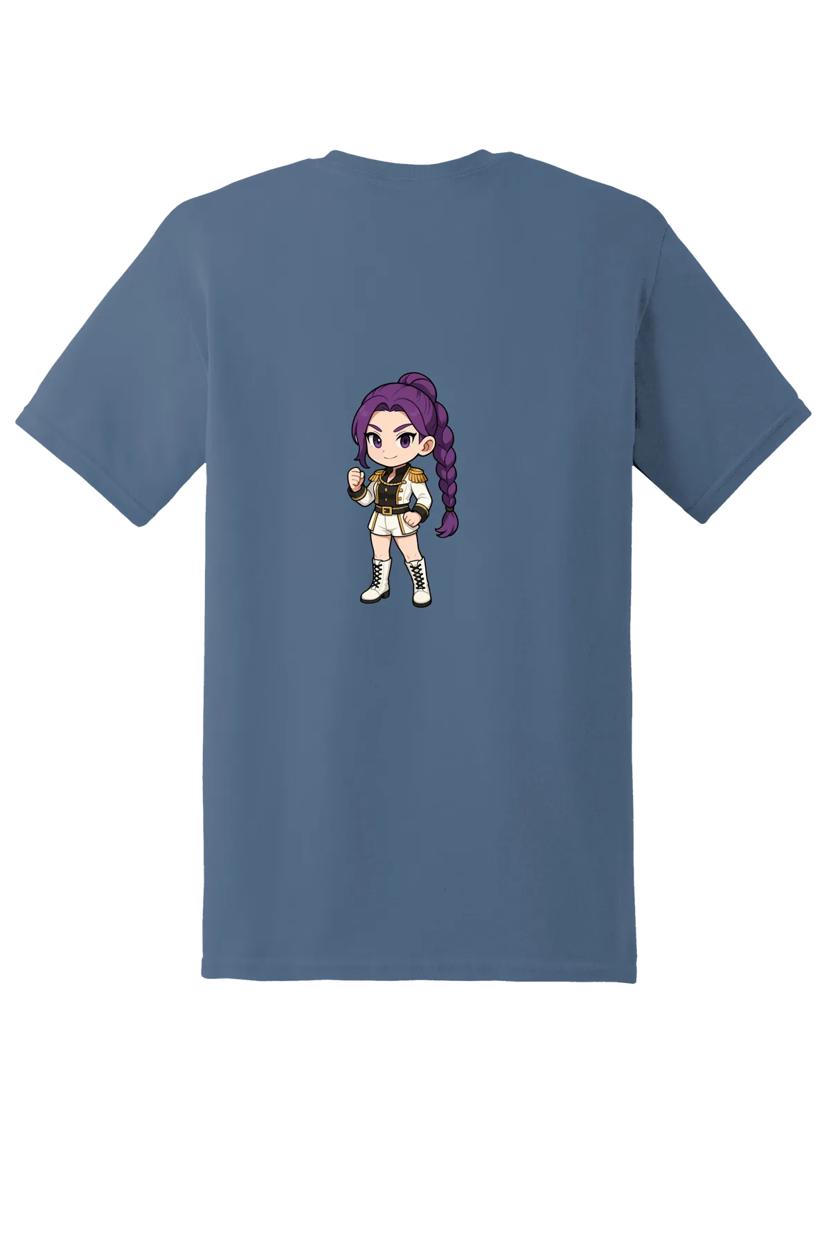 KPop Demon Hunters Tee No. 19, Indigo Blue, back print