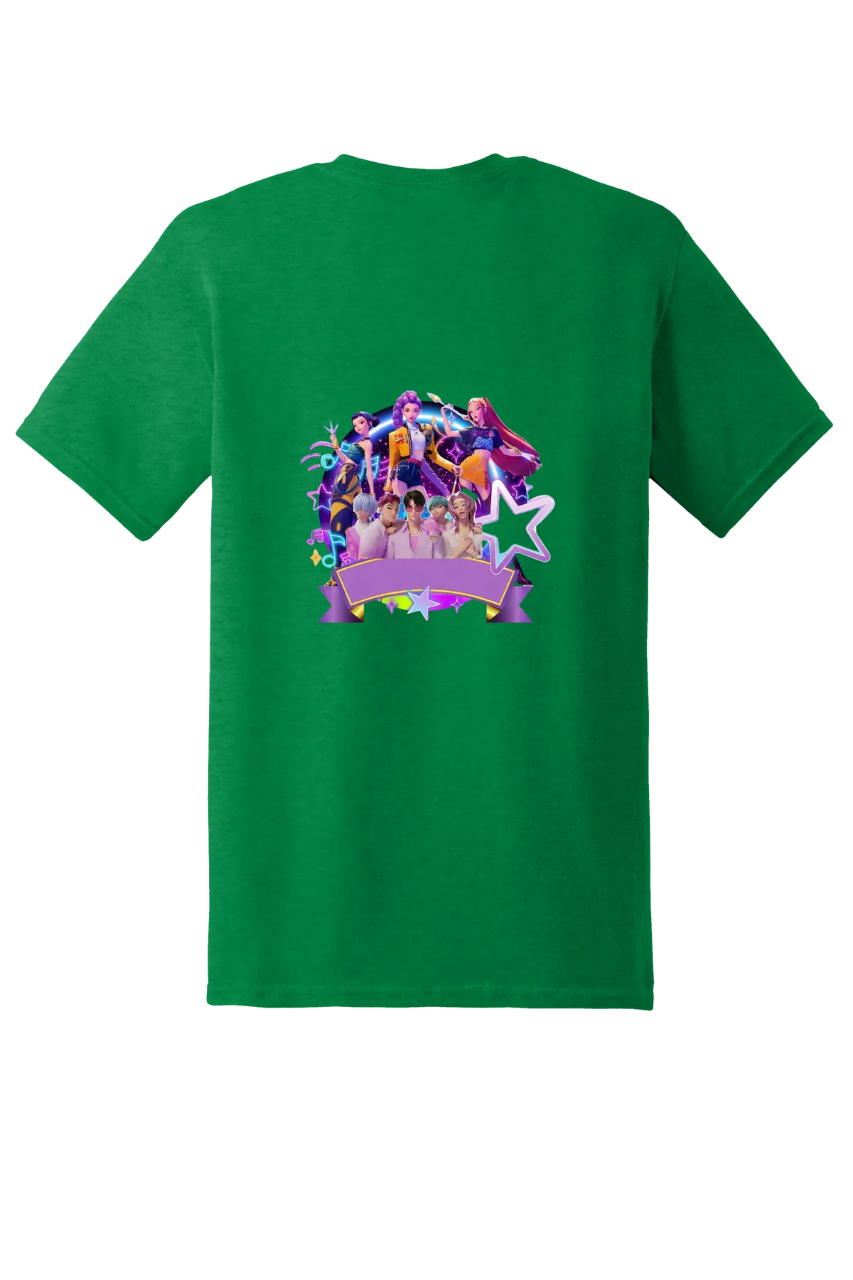 KPop Demon Hunters Tee No. 20, Antique Irish Green, back print