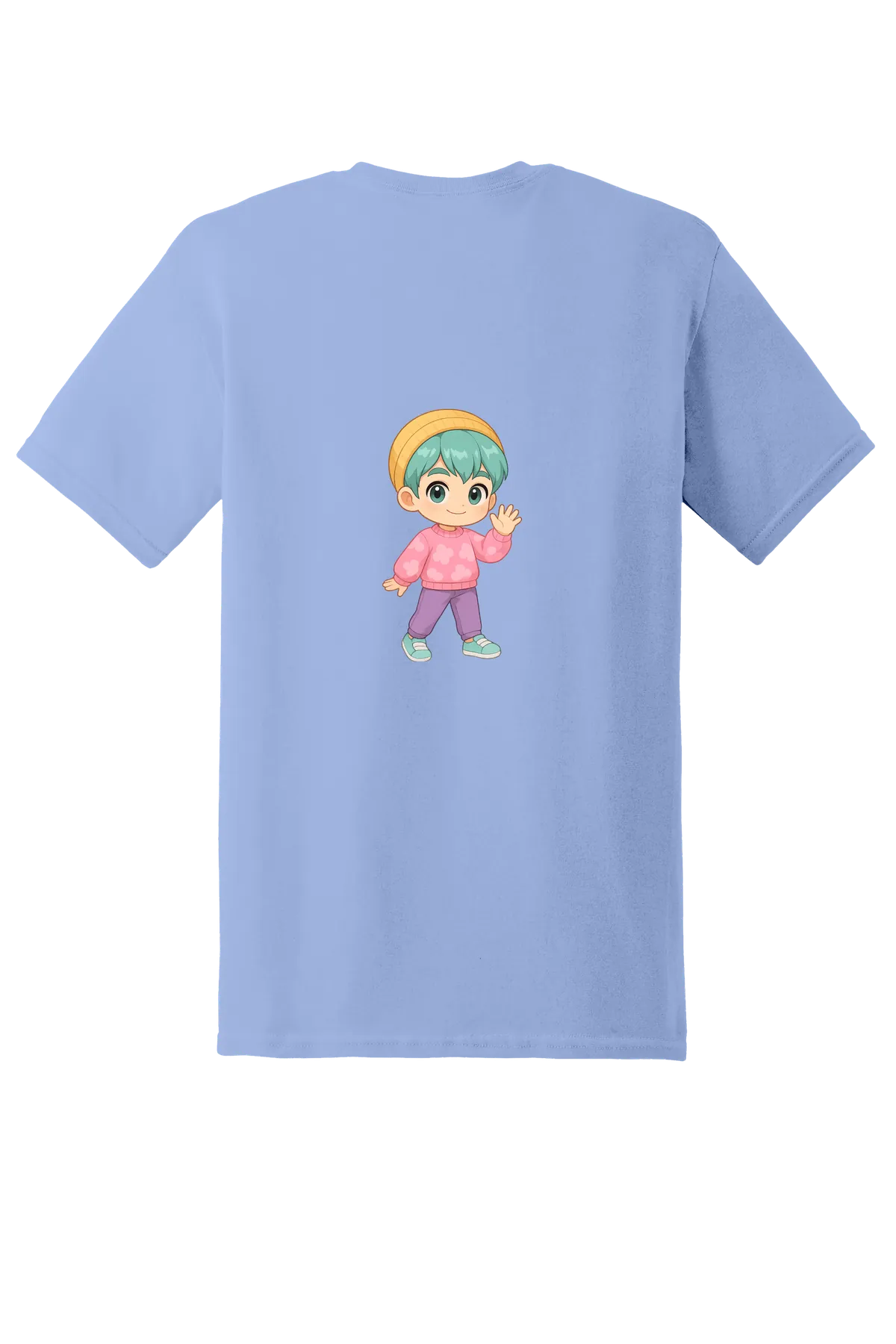 KPop Demon Hunters Tee No. 27, Carolina Blue, back print