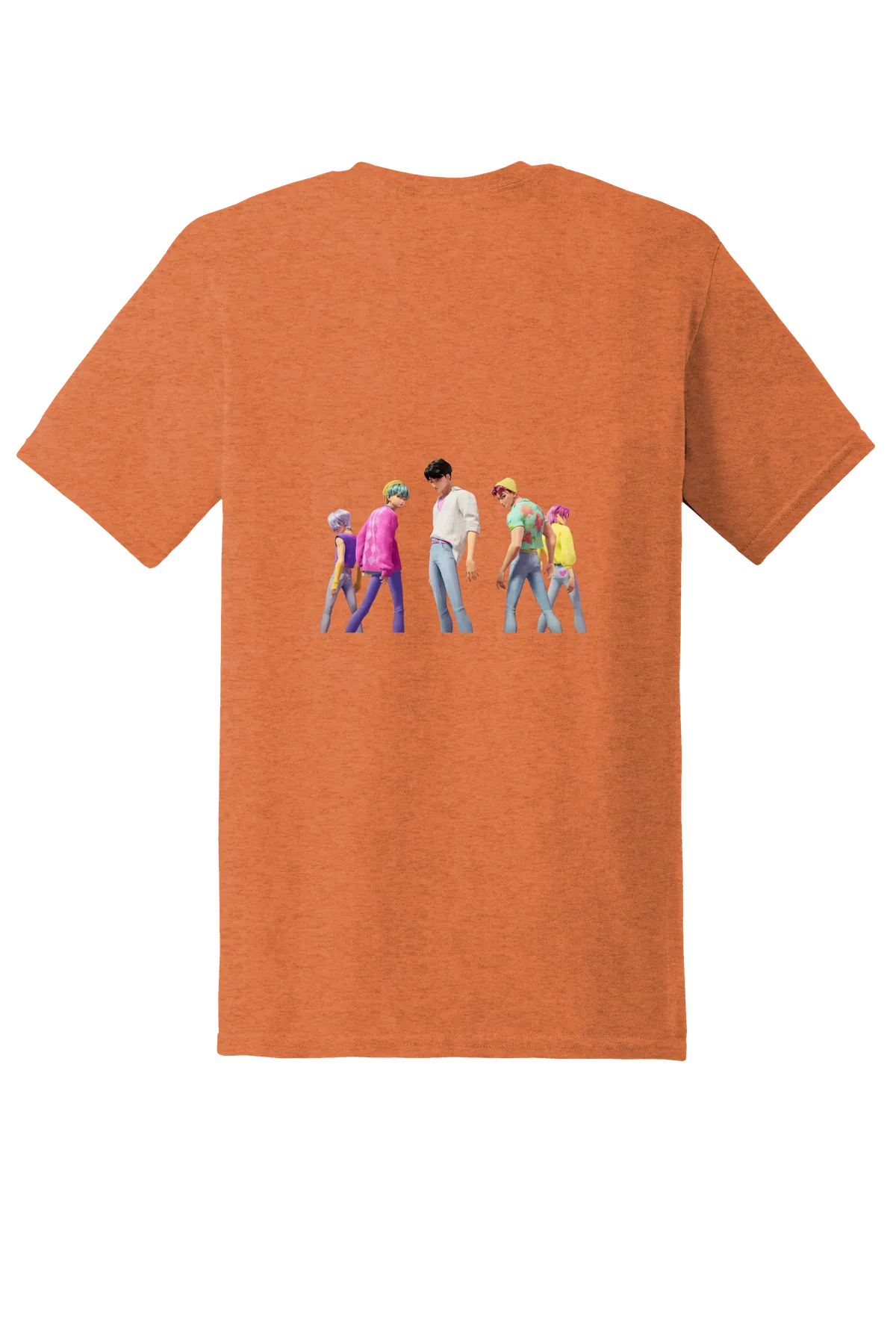 KPop Demon Hunters 3 1 Tee, Sunset, back print