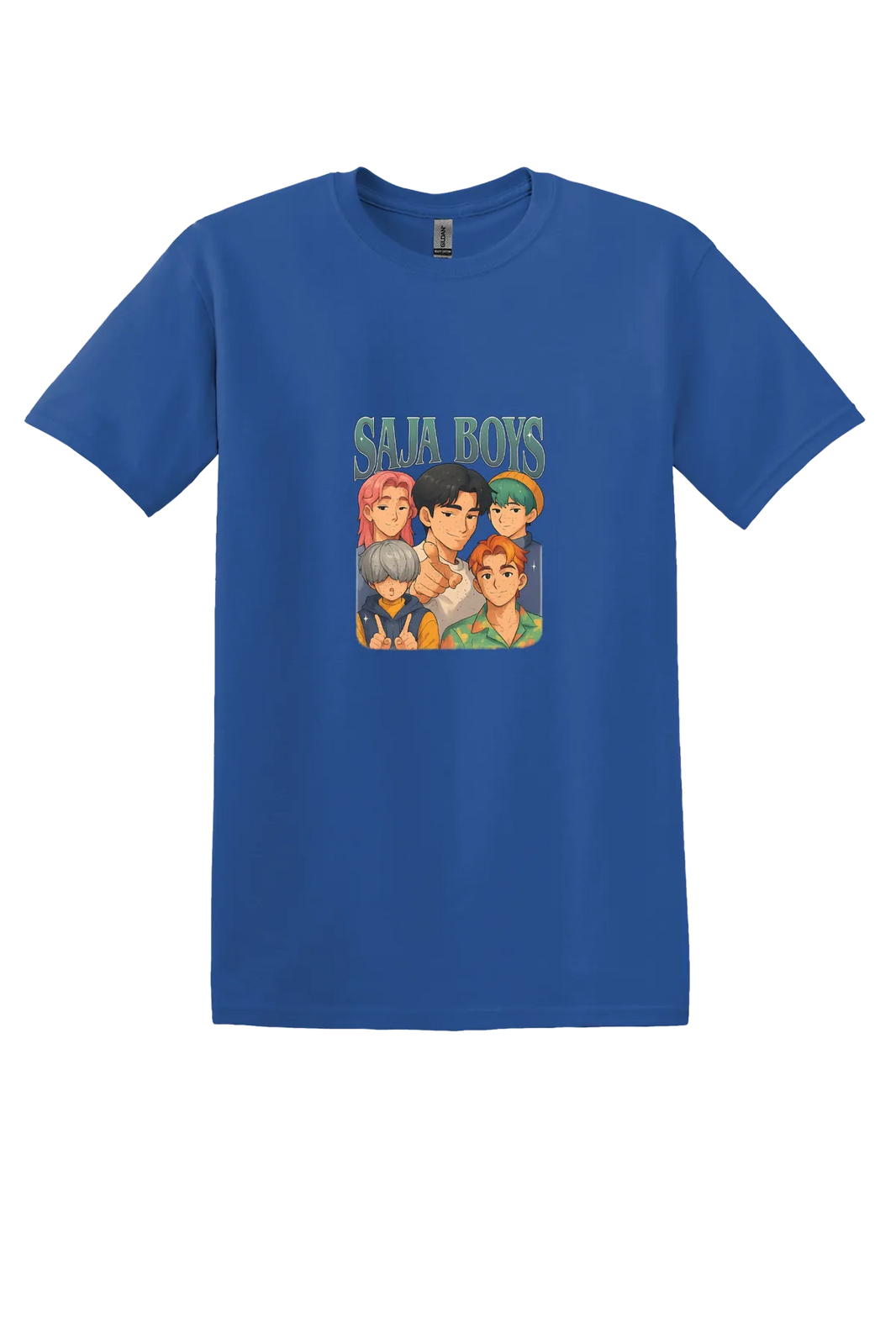 KPop Demon Hunters Tee No. 31, Neon Blue, front print
