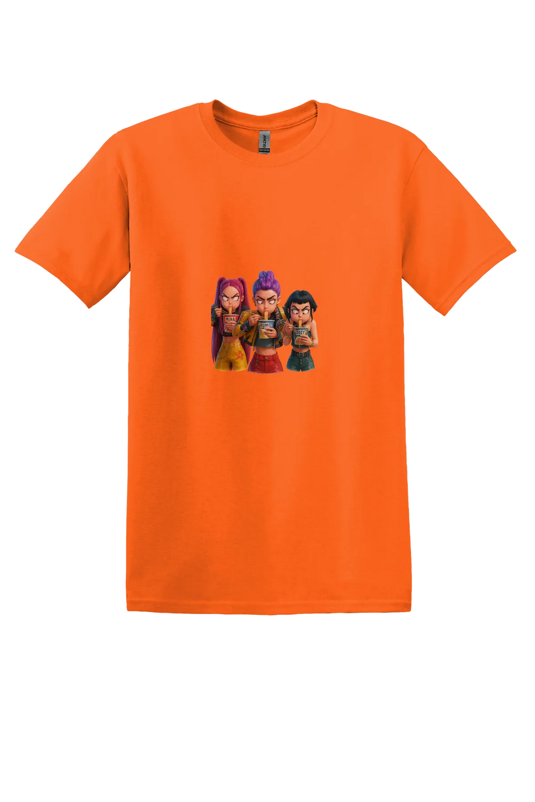 KPop Demon Hunters Tee No. 33, Safety Orange, front print