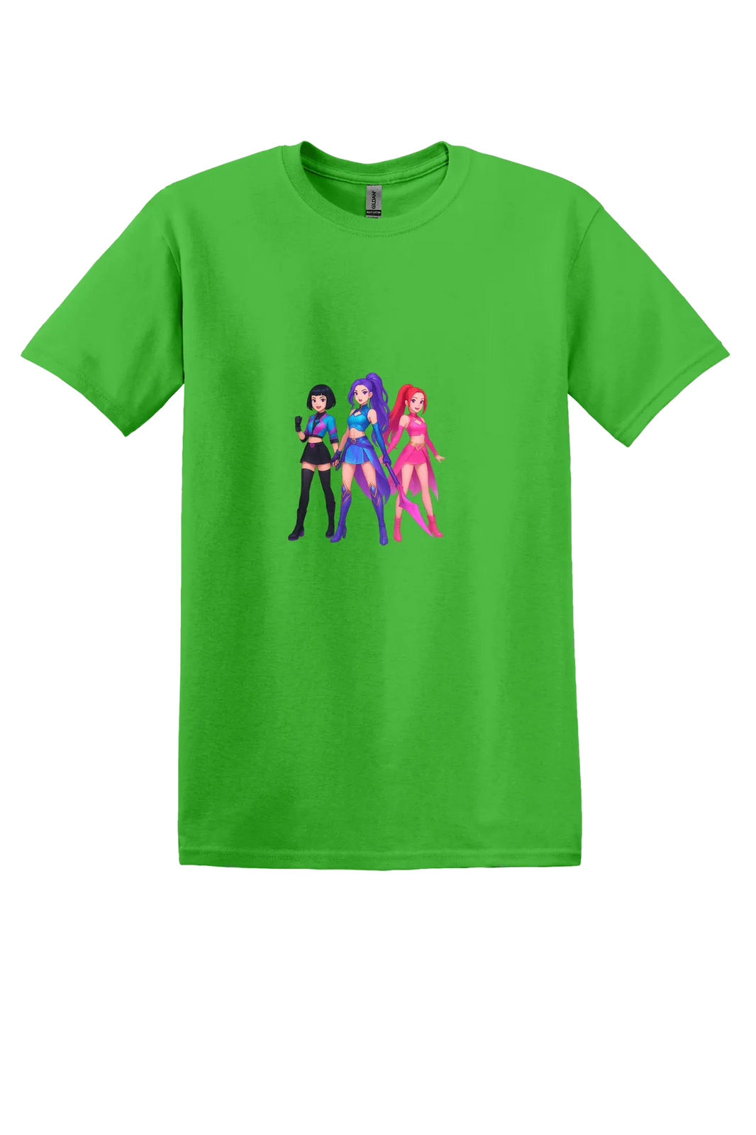 KPop Demon Hunters Tee No. 47, Electric  Green, front print