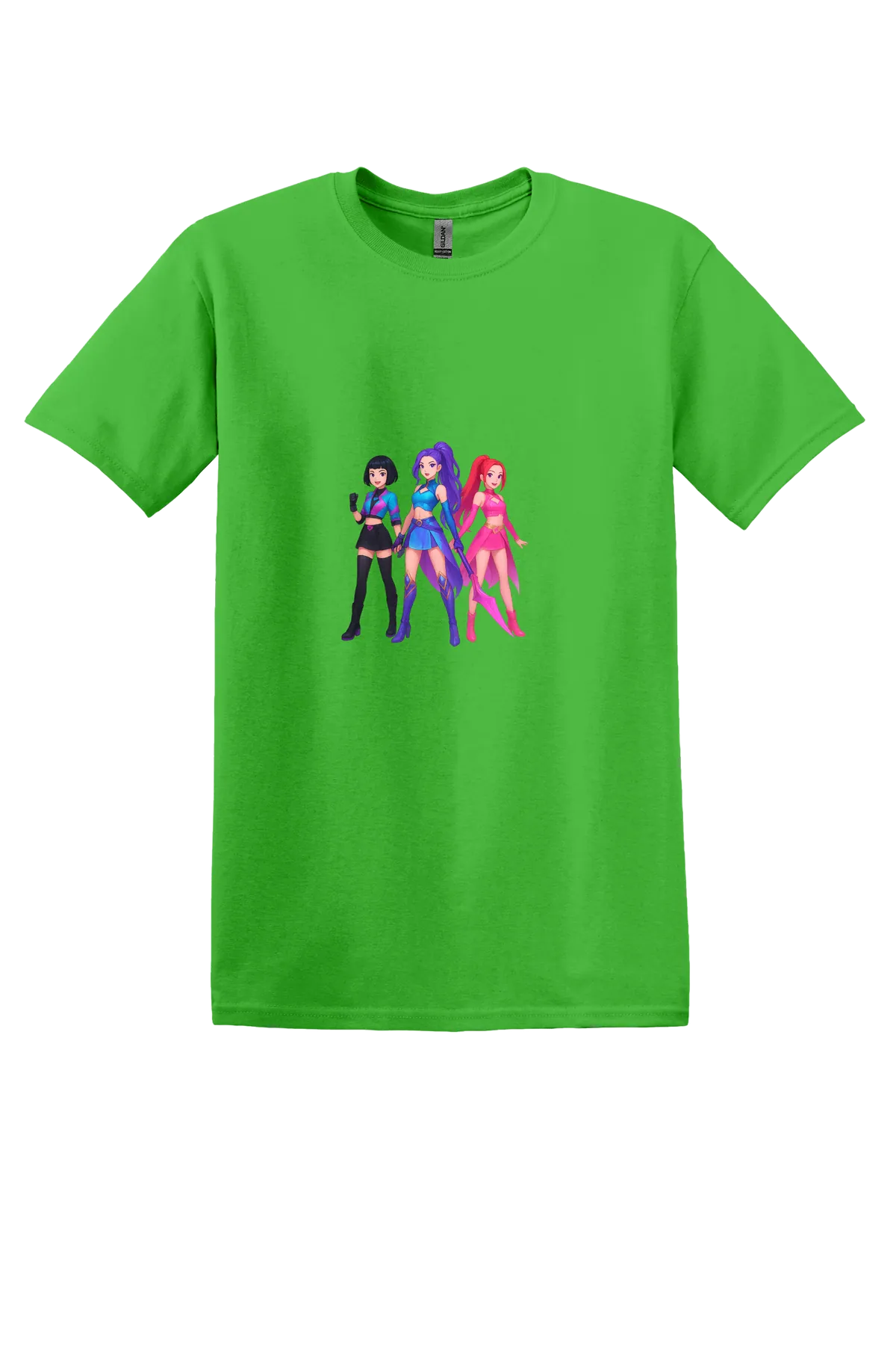 KPop Demon Hunters Tee No. 47, Electric  Green, front print