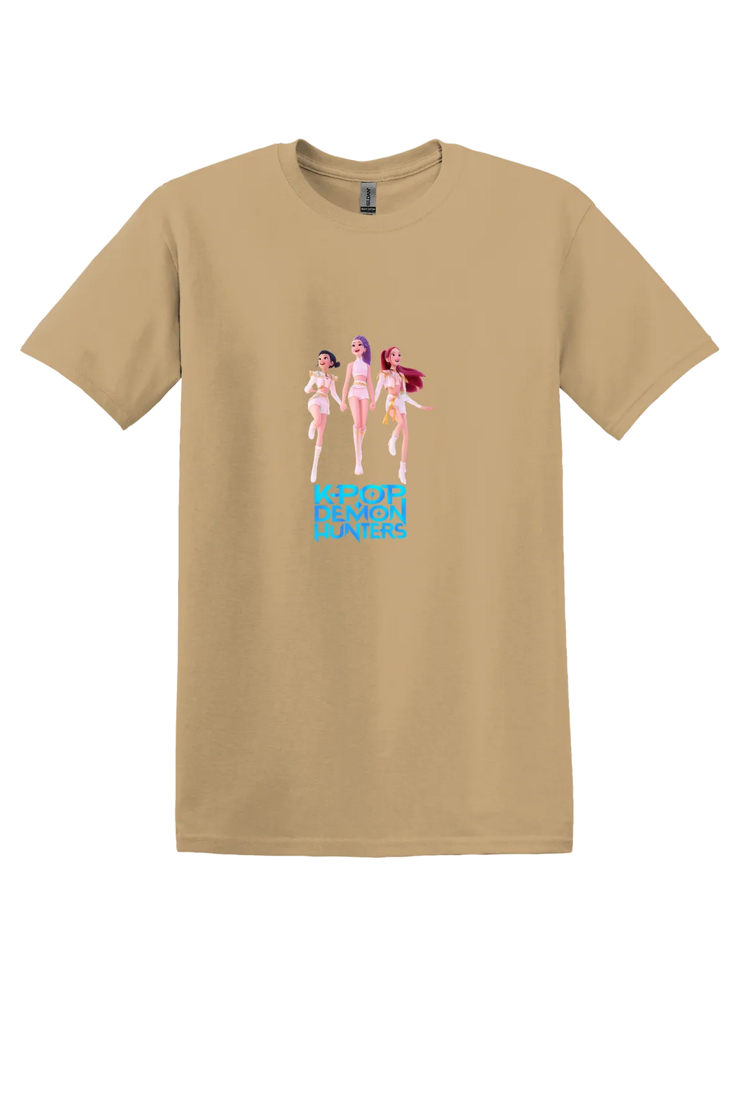 KPop Demon Hunters Tee No. 49, Old Gold, front print