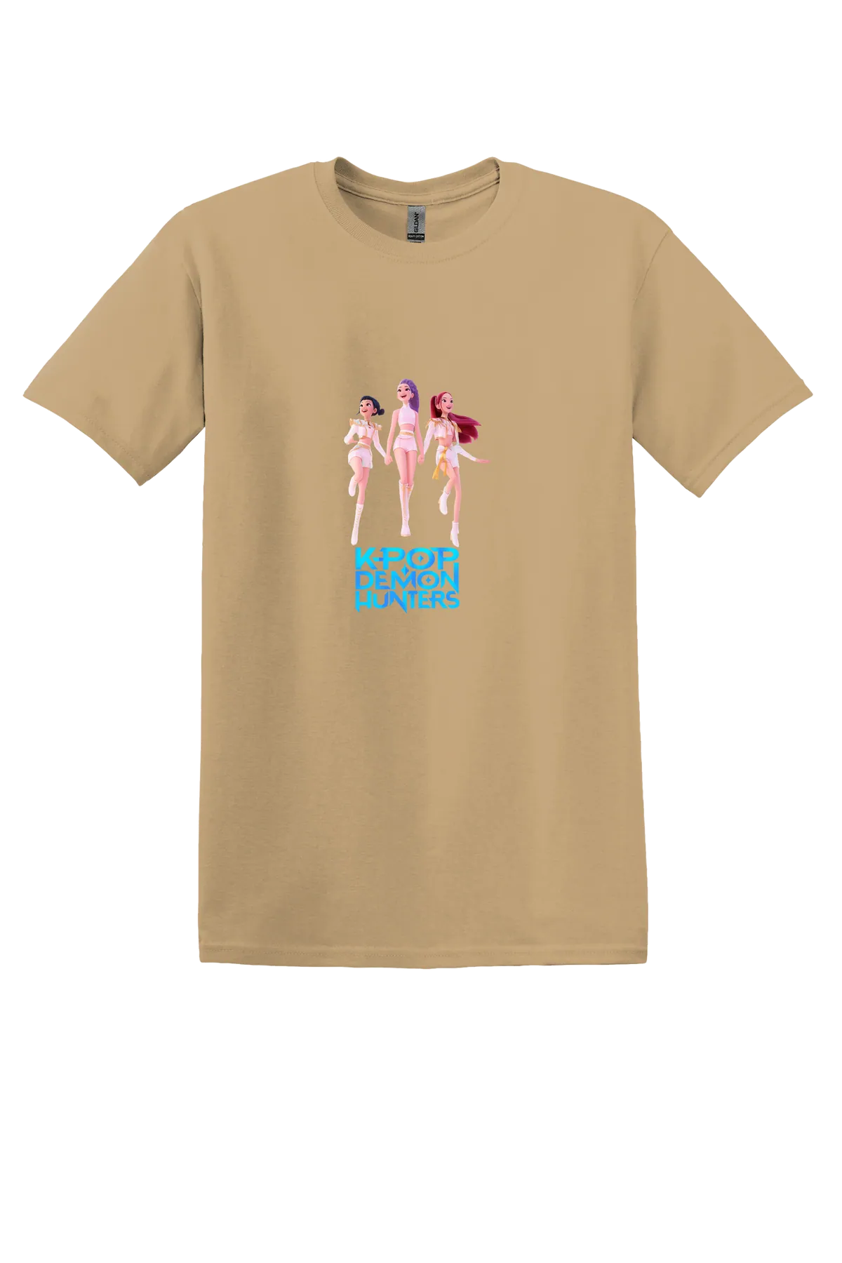 KPop Demon Hunters Tee No. 49, Old Gold, front print