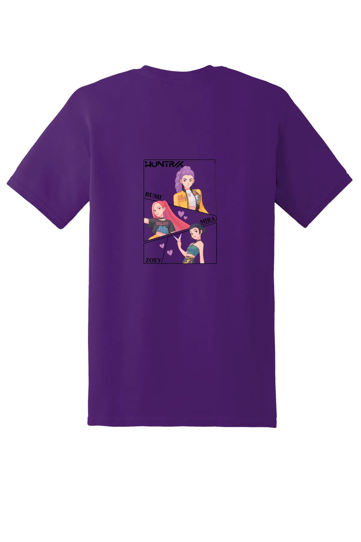 KPop Demon Hunters Tee No. 56, Purple, back print