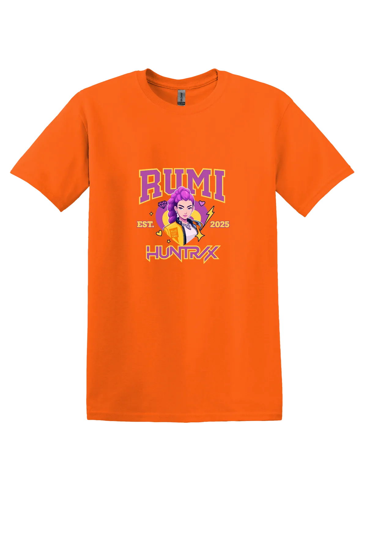 KPop Demon Hunters Tee No. 58, Orange, front print