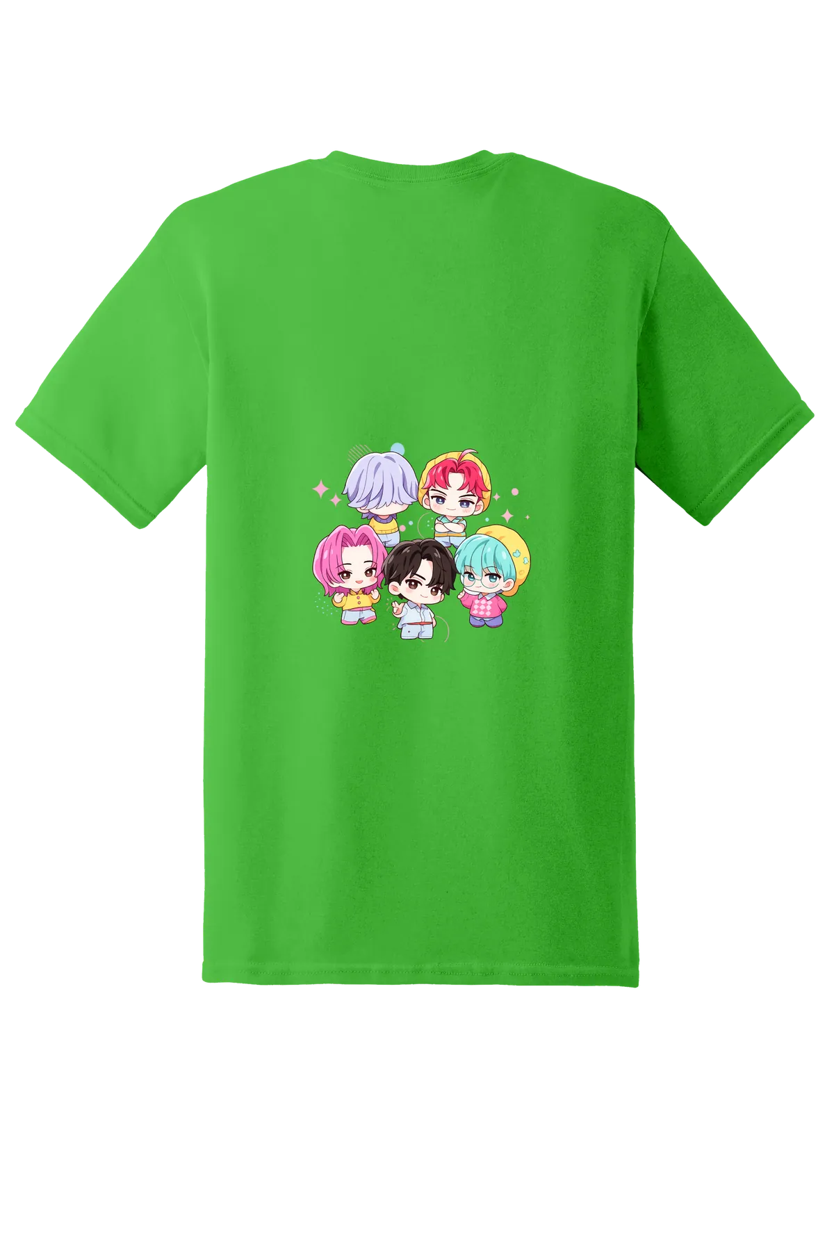KPop Demon Hunters Tee No. 71, Electric Green, back print
