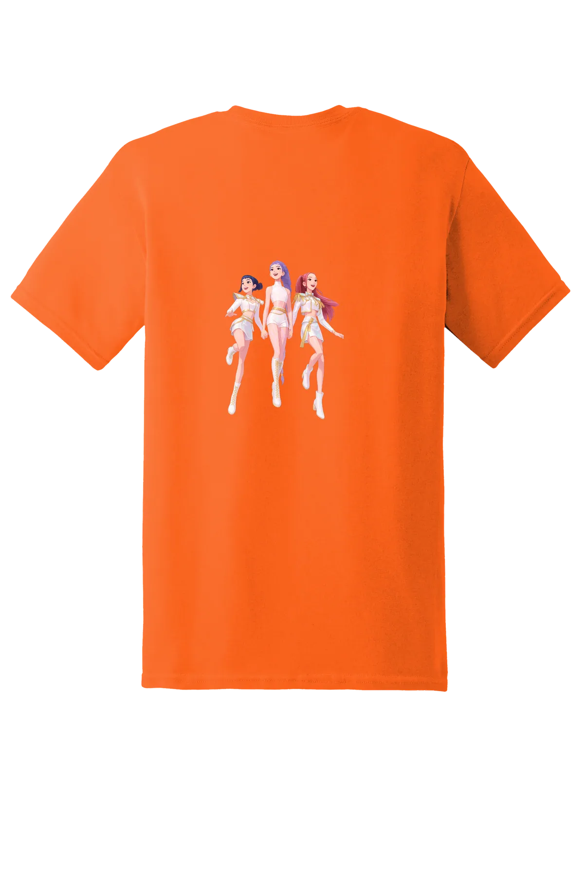 KPop Demon Hunters Tee No. 78, Safety Orange, back print