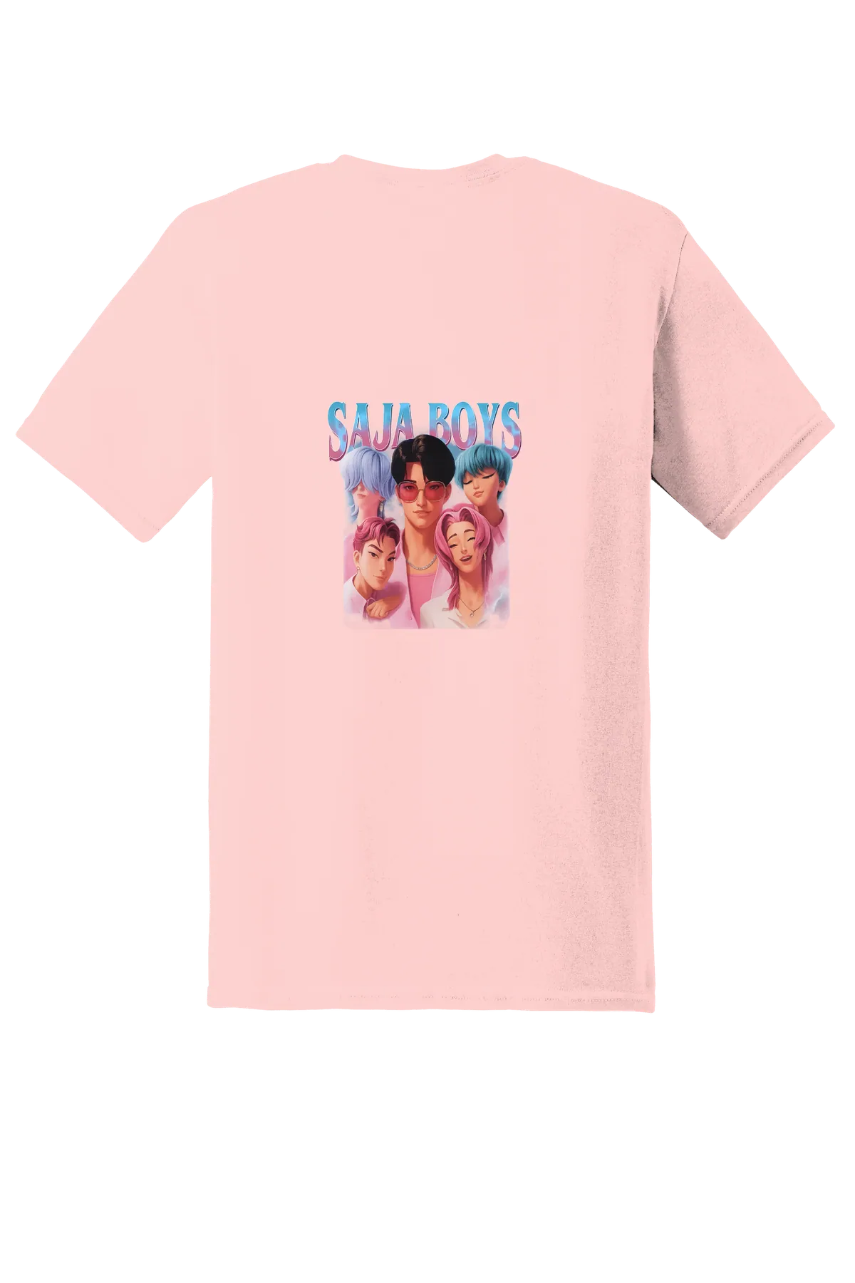 KPop Demon Hunters Tee No. 84, Light Pink, back print
