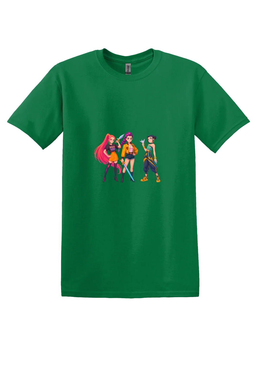 KPop Demon Hunters Tee No. 98, Turf Green, front print