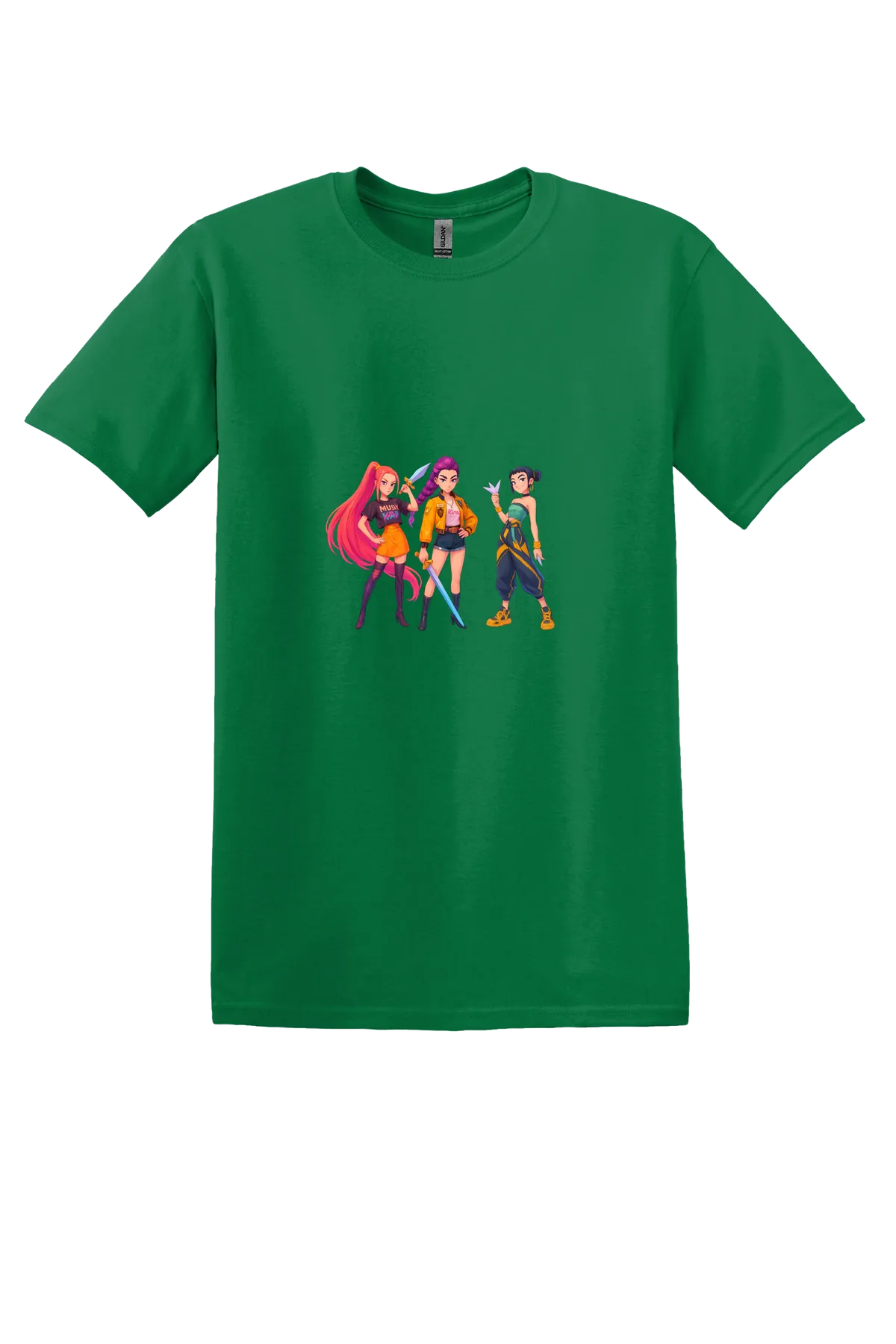 KPop Demon Hunters Tee No. 98, Turf Green, front print