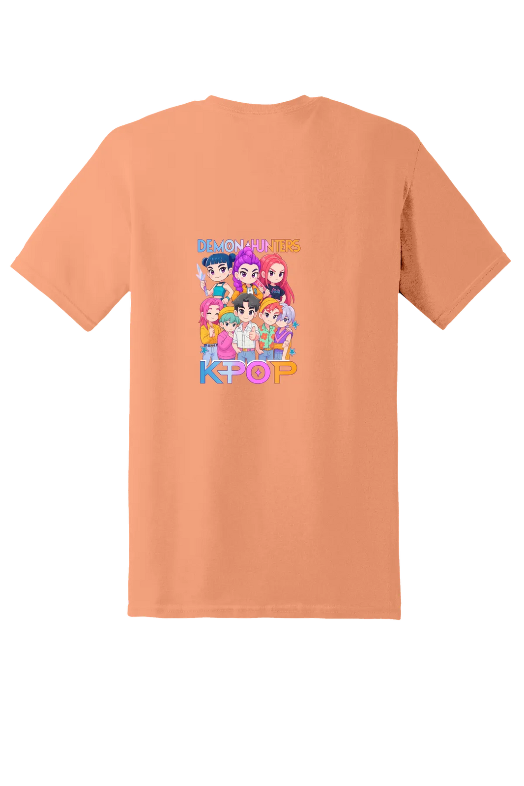 KPop Demon Hunters Tee No. 99, Tangerine, back print