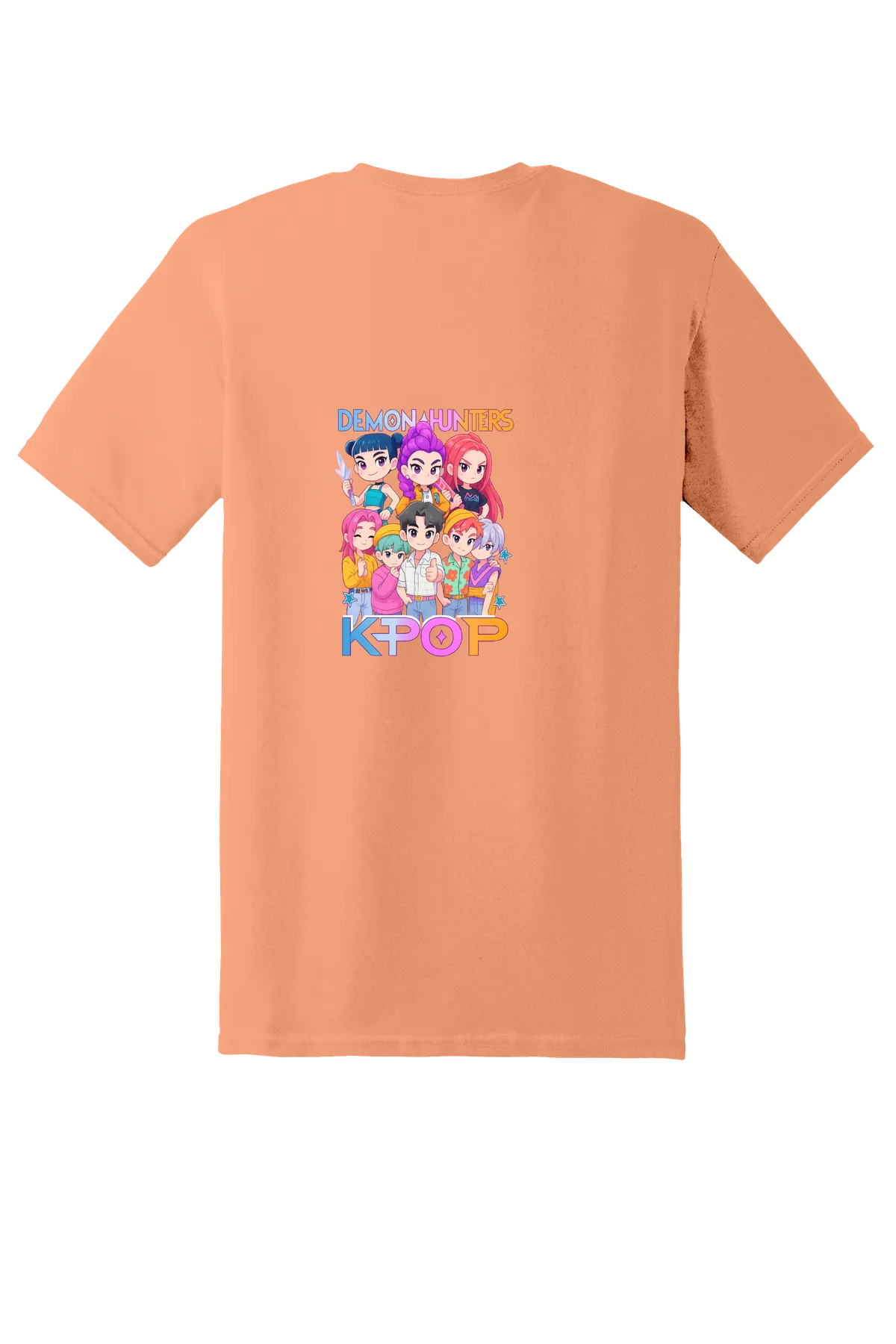 KPop Demon Hunters Tee No. 99, Tangerine, back print