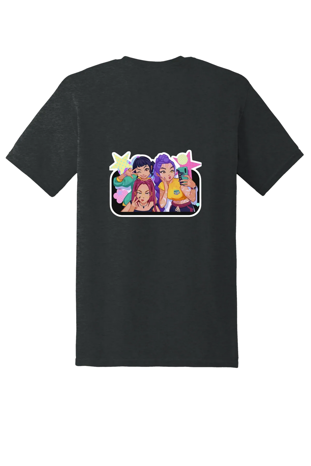 KPop Demon Hunters png design 1 Tee, Tweed, back print