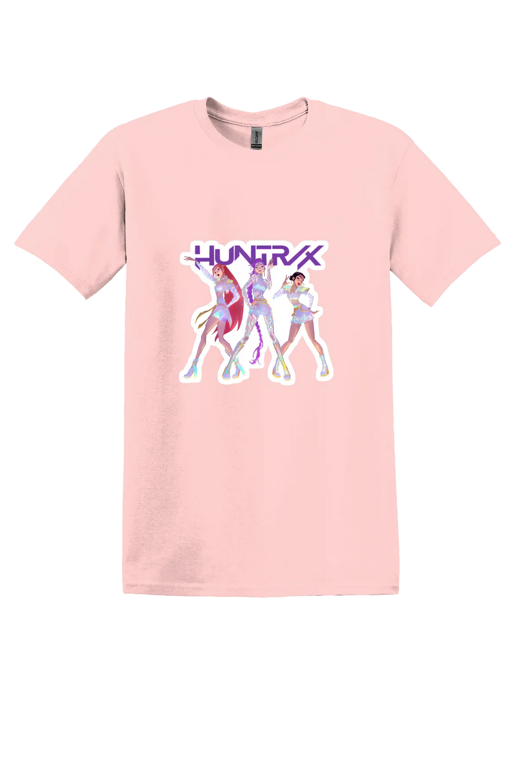 KPop Demon Hunters png design 10 Tee, Light Pink, front print
