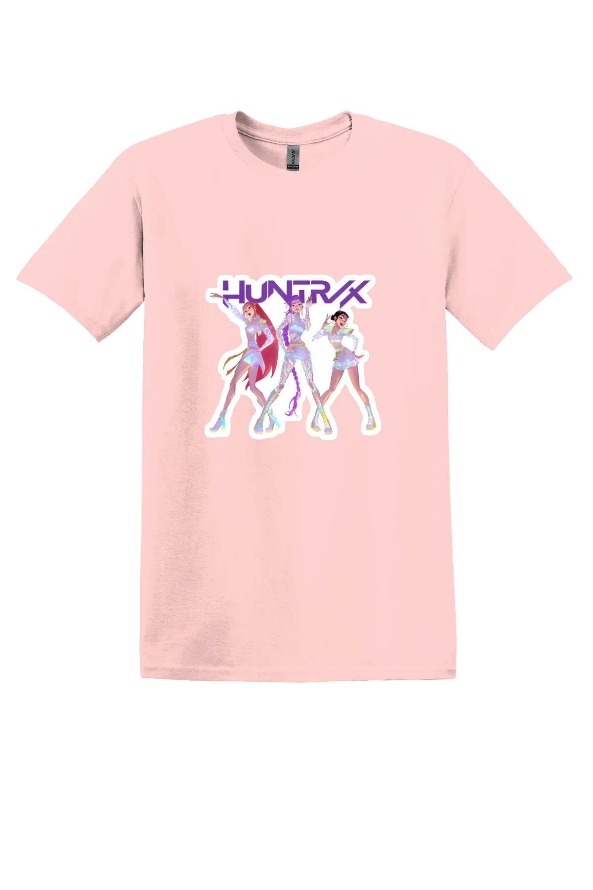 KPop Demon Hunters png design 10 Tee, Light Pink, front print