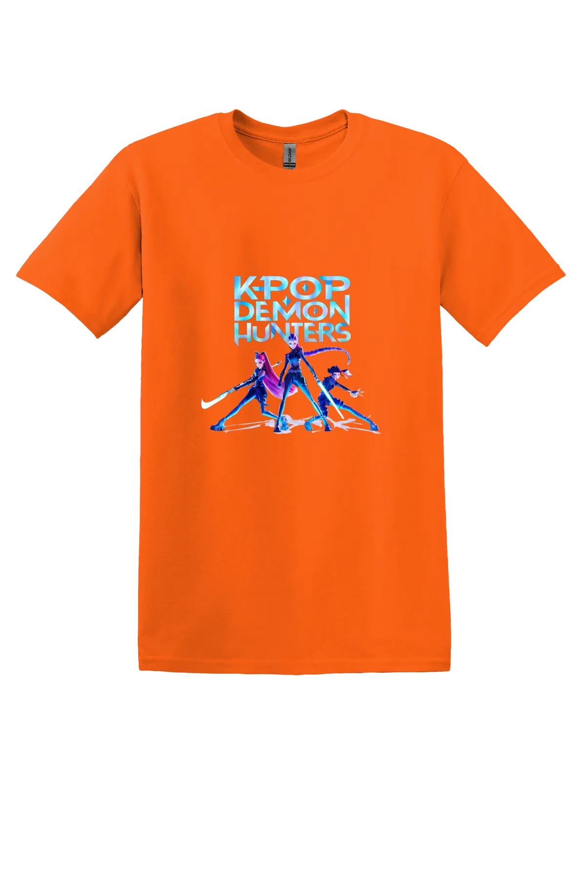 KPop Demon Hunters png design 2 Tee, Orange, front print