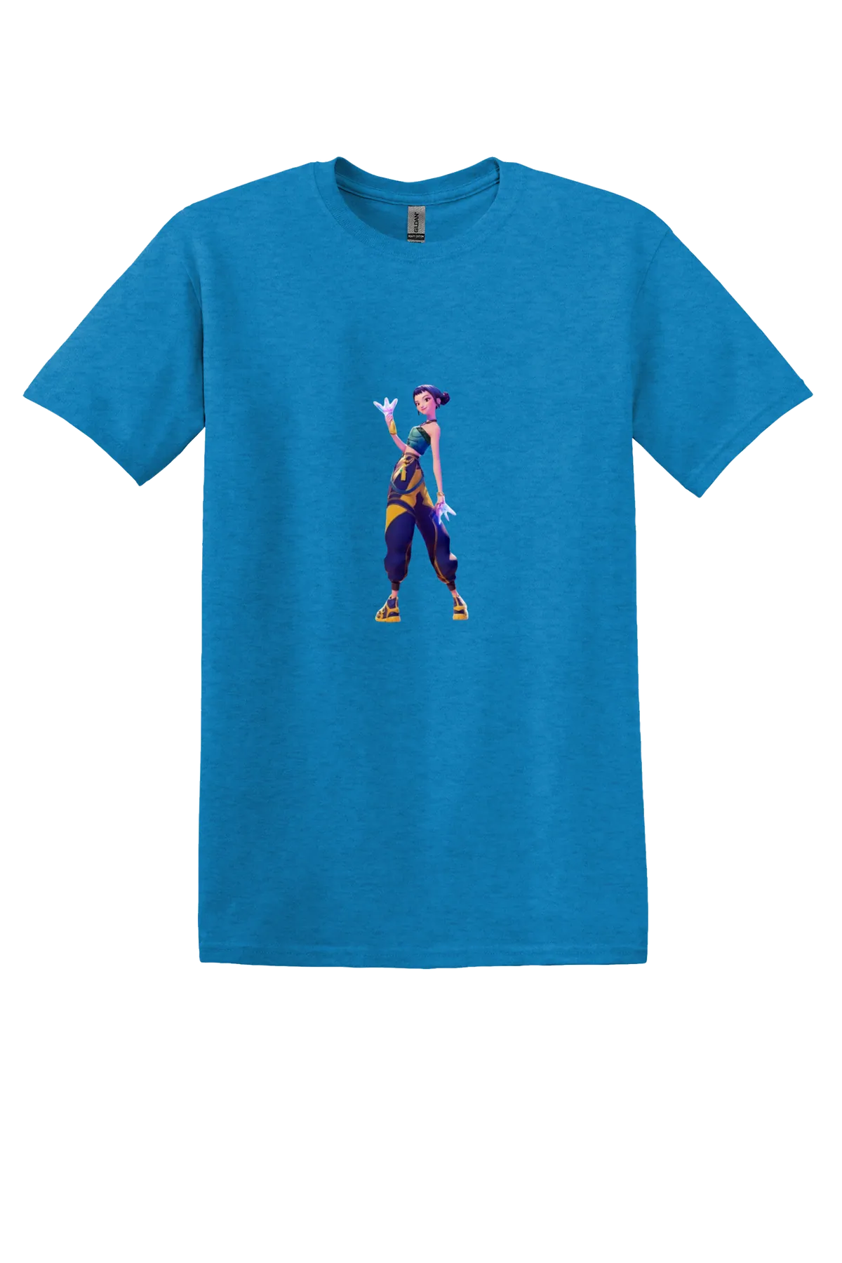 KPop Demon Hunters png design 5 Tee, Heather Sapphire, front print
