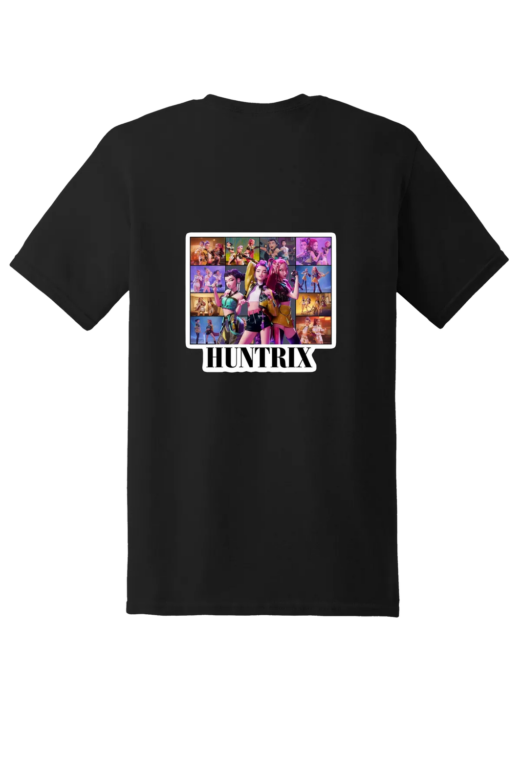 KPop Demon Hunters png design 8 Tee, Black, back print