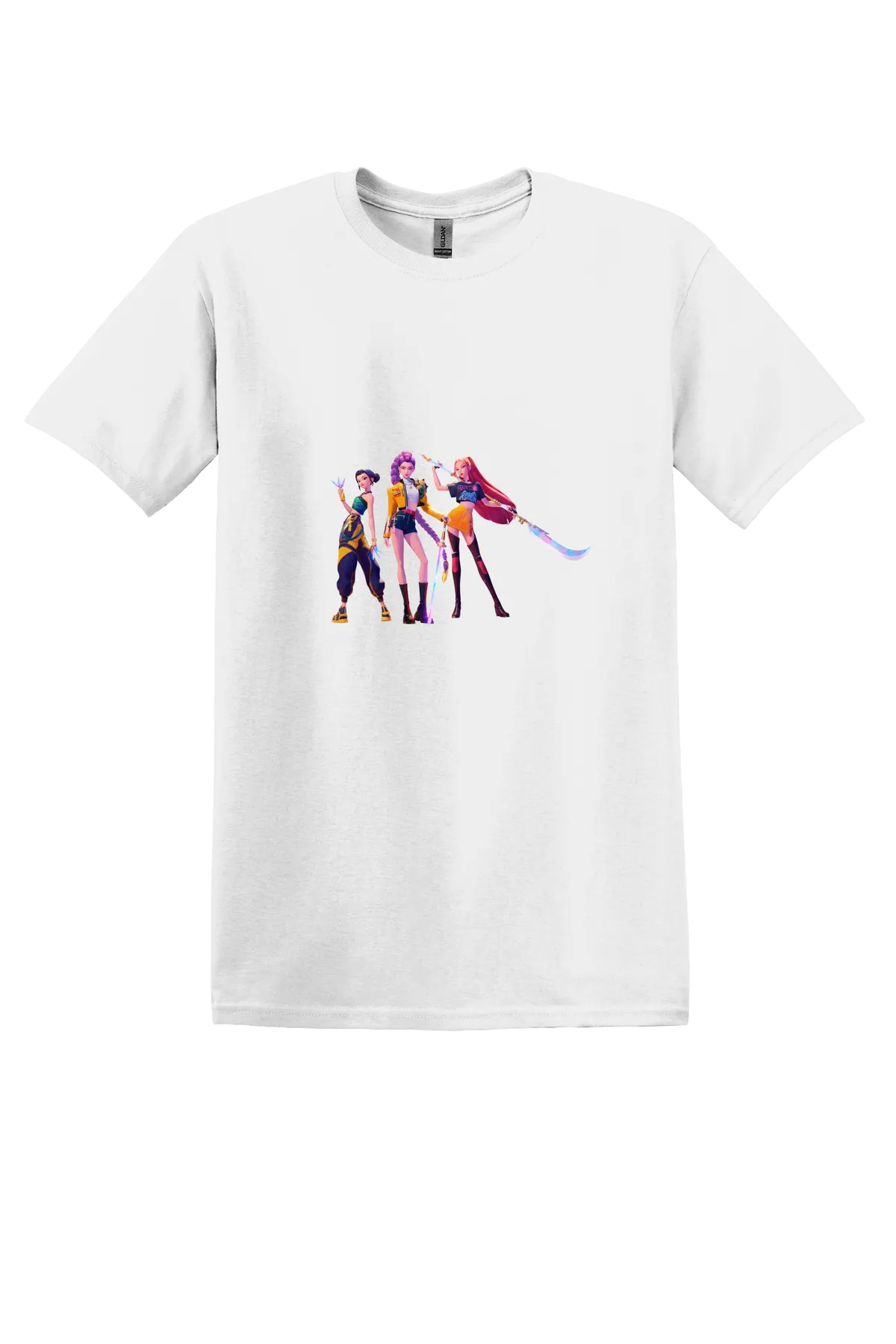 KPop Demon Hunters png design 9 Tee, White, front print