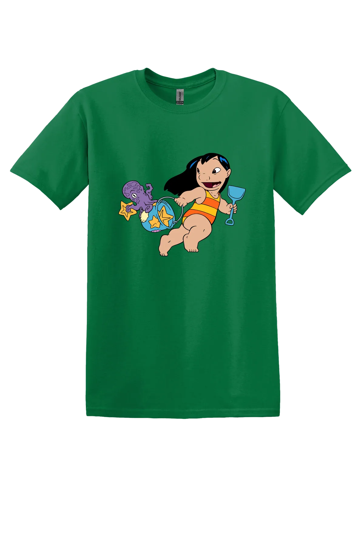 Lilo and Stitch Tee No. 16, Turf Green, front print