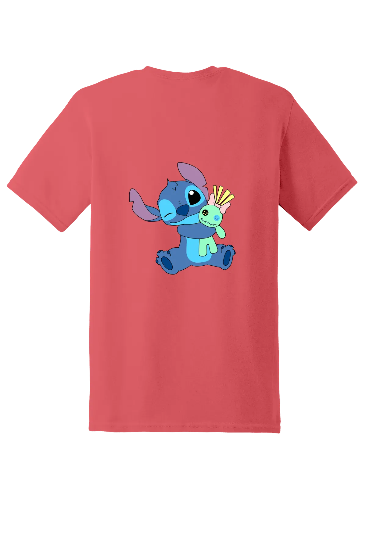 Lilo and Stitch Tee No. 21, Coral Silk, back print