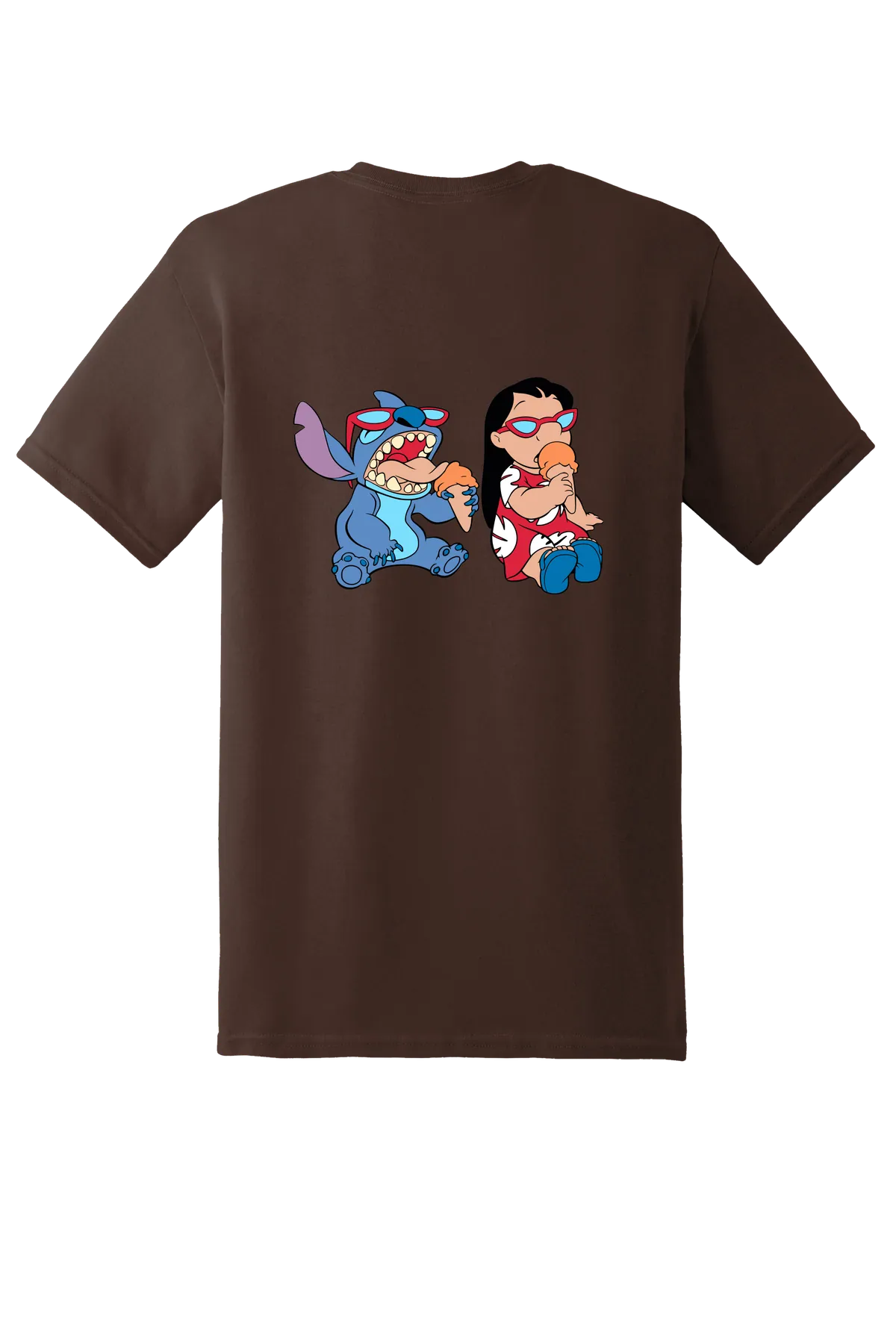 Lilo and Stitch Tee No. 23, Dark Chocolate, back print