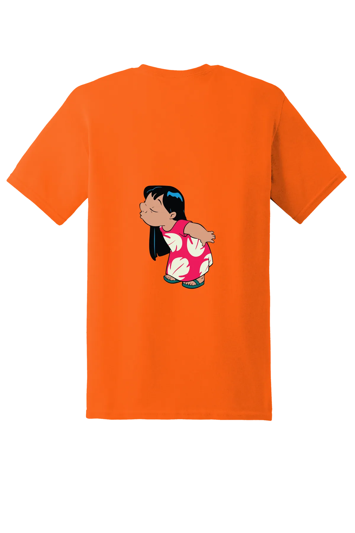 Lilo and Stitch Tee No. 42, Orange, back print