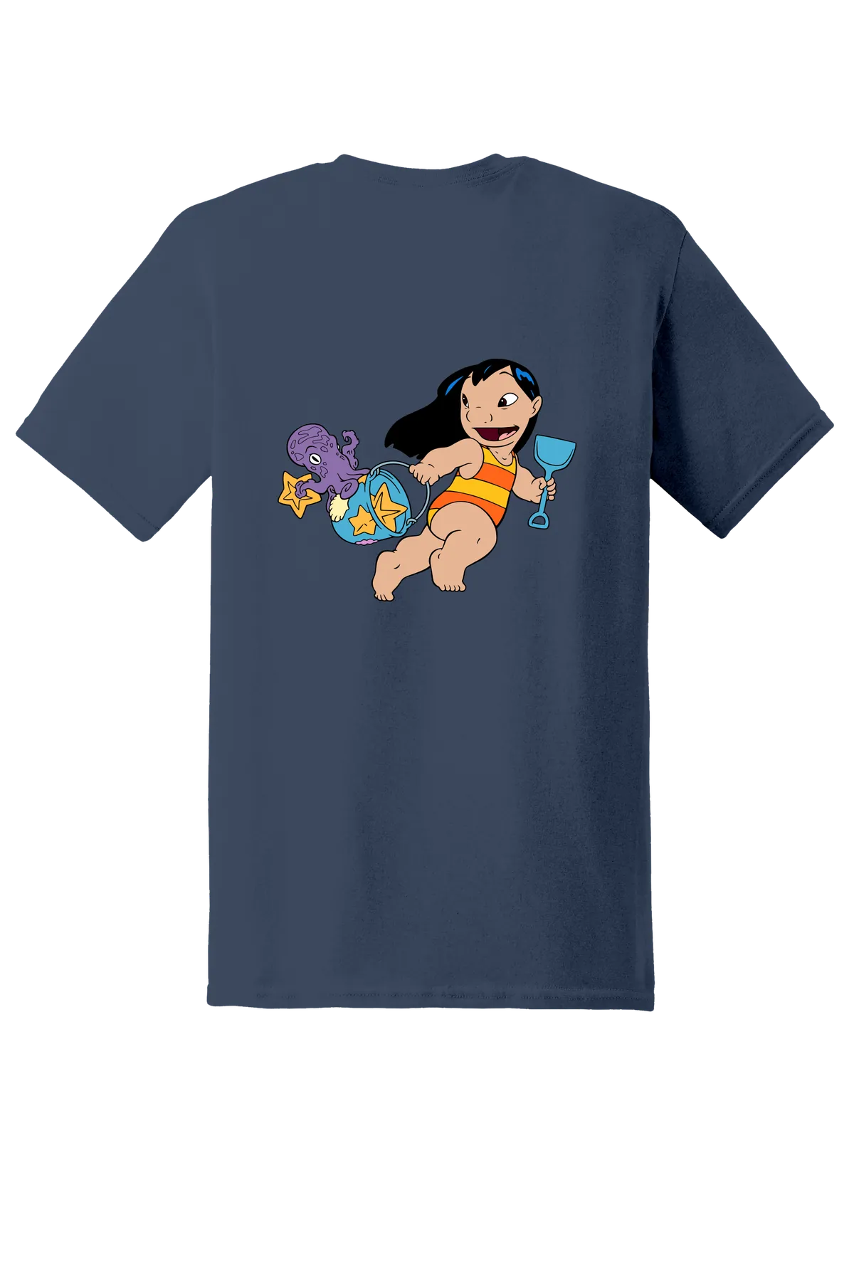Lilo and Stitch Tee No. 53, Blue Dusk, back print