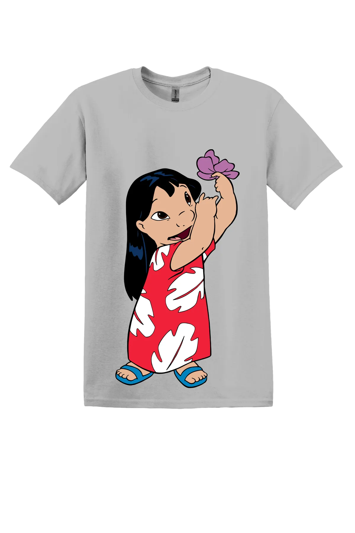 Lilo and Stitch Tee No. 55, Ice Grey, front print