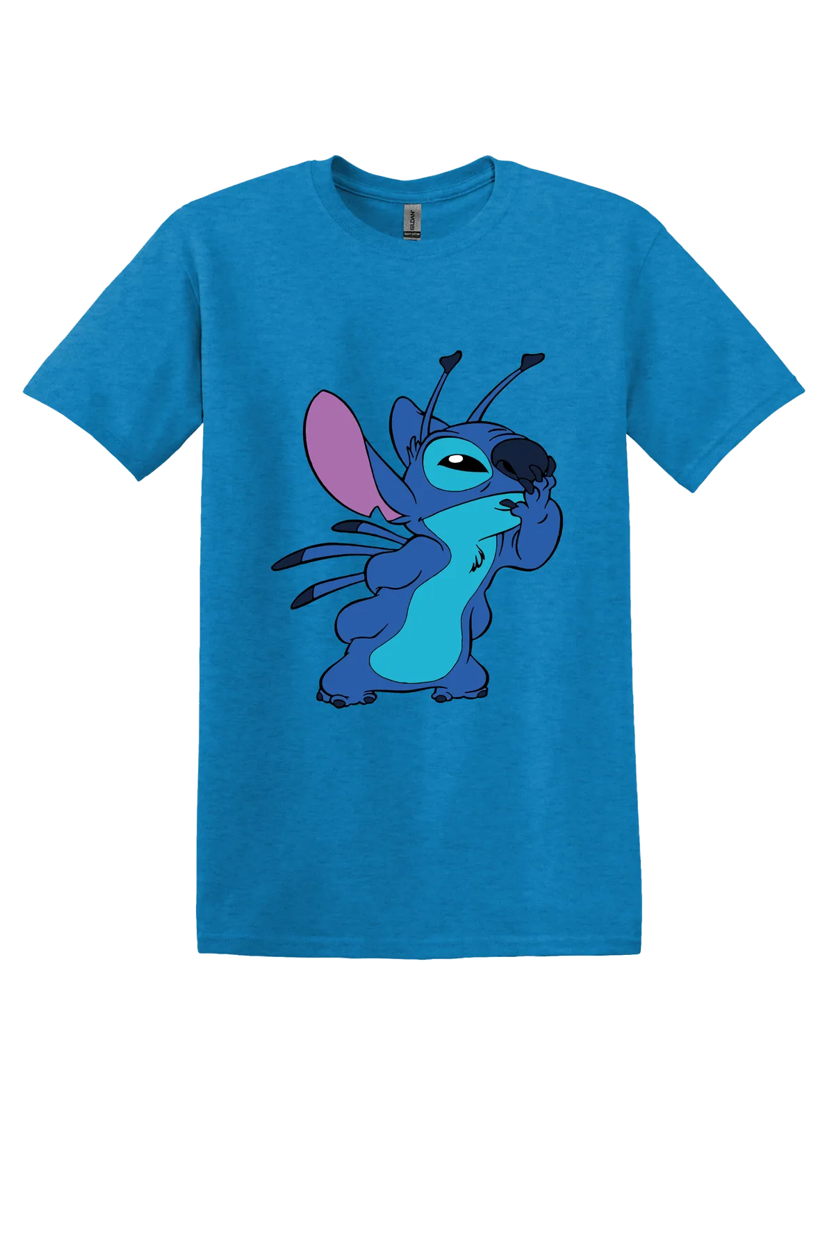 Lilo and Stitch Tee No. 62, Heather Sapphire, front print