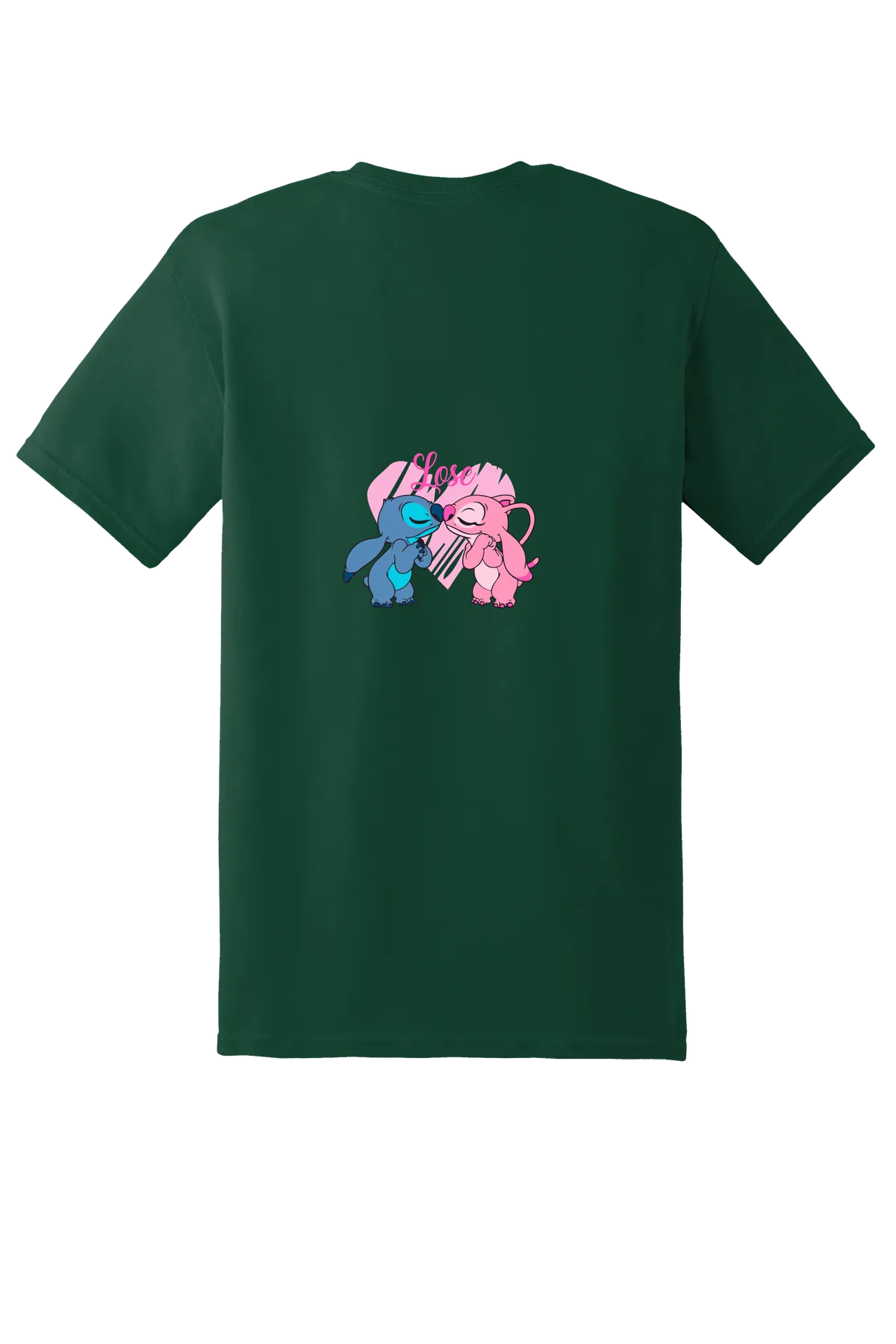 Lilo and Stitch bundle 2-07 Tee, Forest  Green, back print