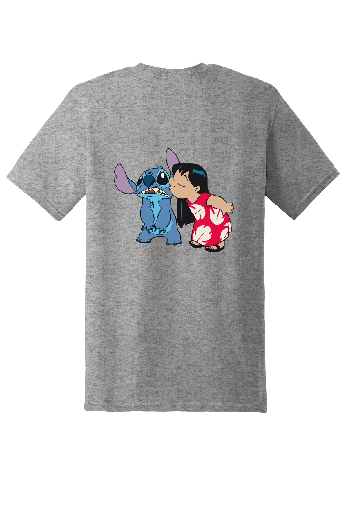 Lilo and Stitch Tee, Graphite Heather, back print