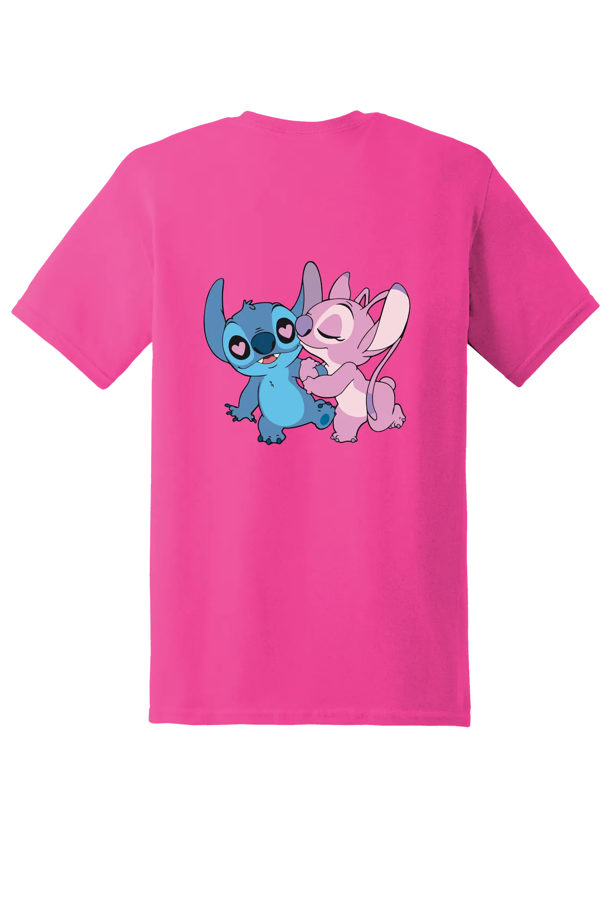 Lilo and Stitch Stitch and Angel Tee, Heliconia, back print