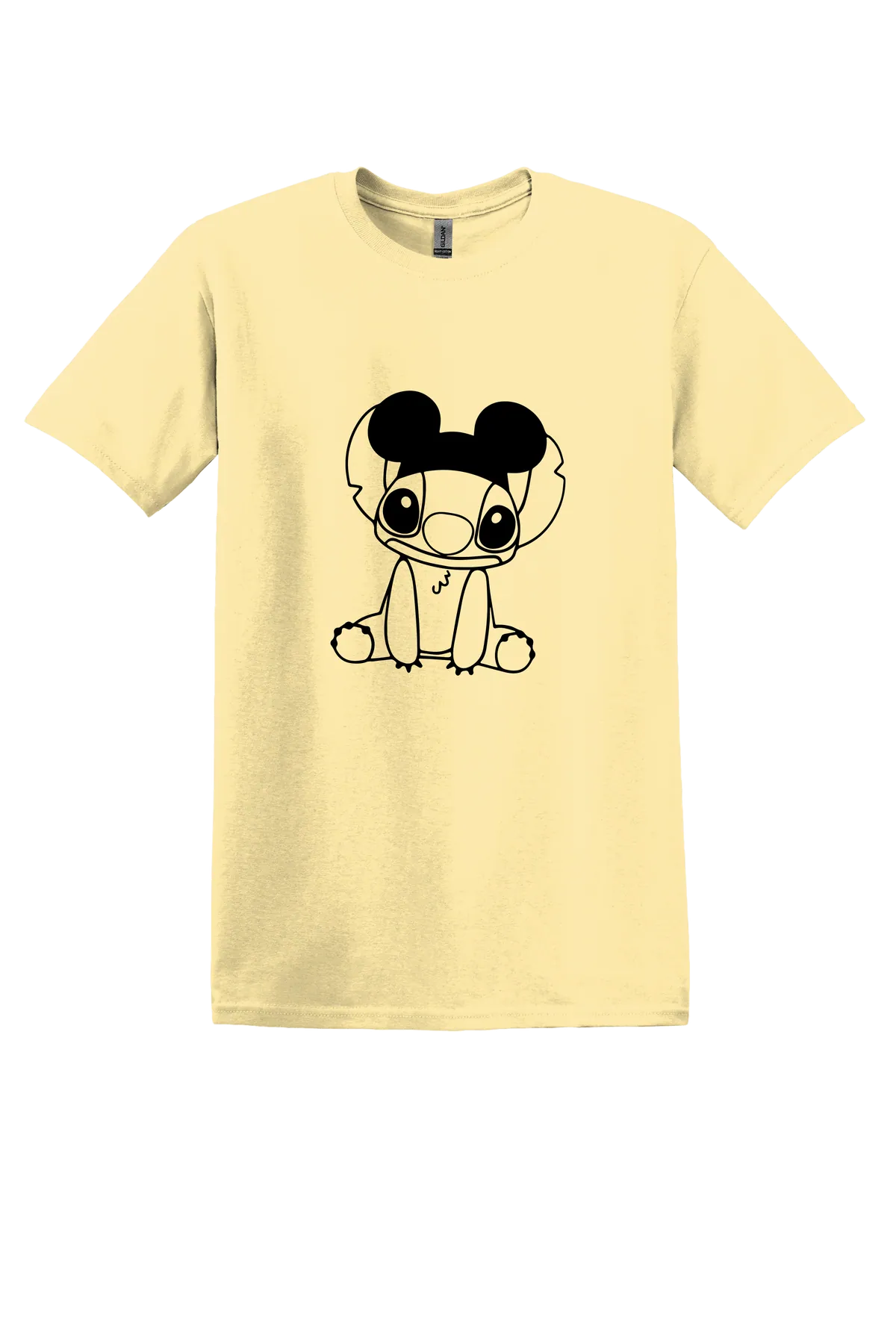 Lilo and Stitch Stitch2 Tee, Yellow Haze, front print