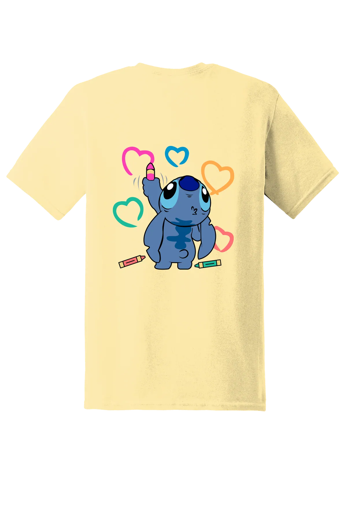 Lilo and Stitch Stitch7 Tee, Yellow Haze, back print