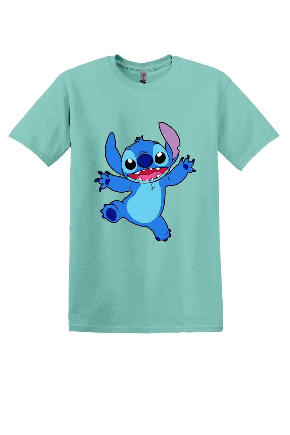 Lilo and Stitch Stitch8 Tee, Aquatic, front print