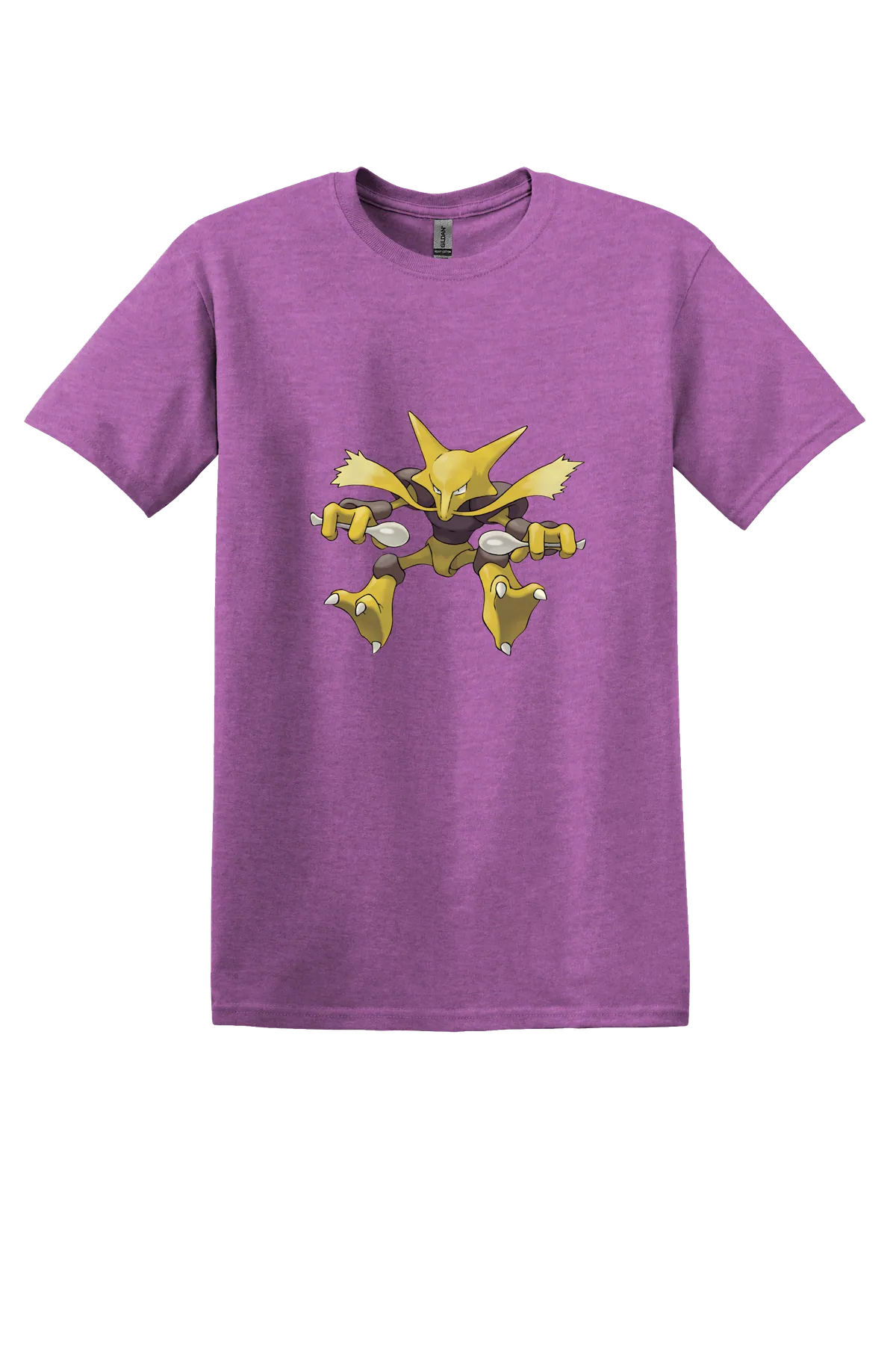 Pokemon Alakazam Tee, Heather Radiant Orchid, front print